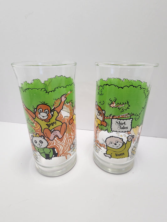 Shirt Tales 1980s Vintage Character Glasses - Character Glasses - 1980s - Shirt Tales - Shirt Tales Gifts - Tumblers - Glasses