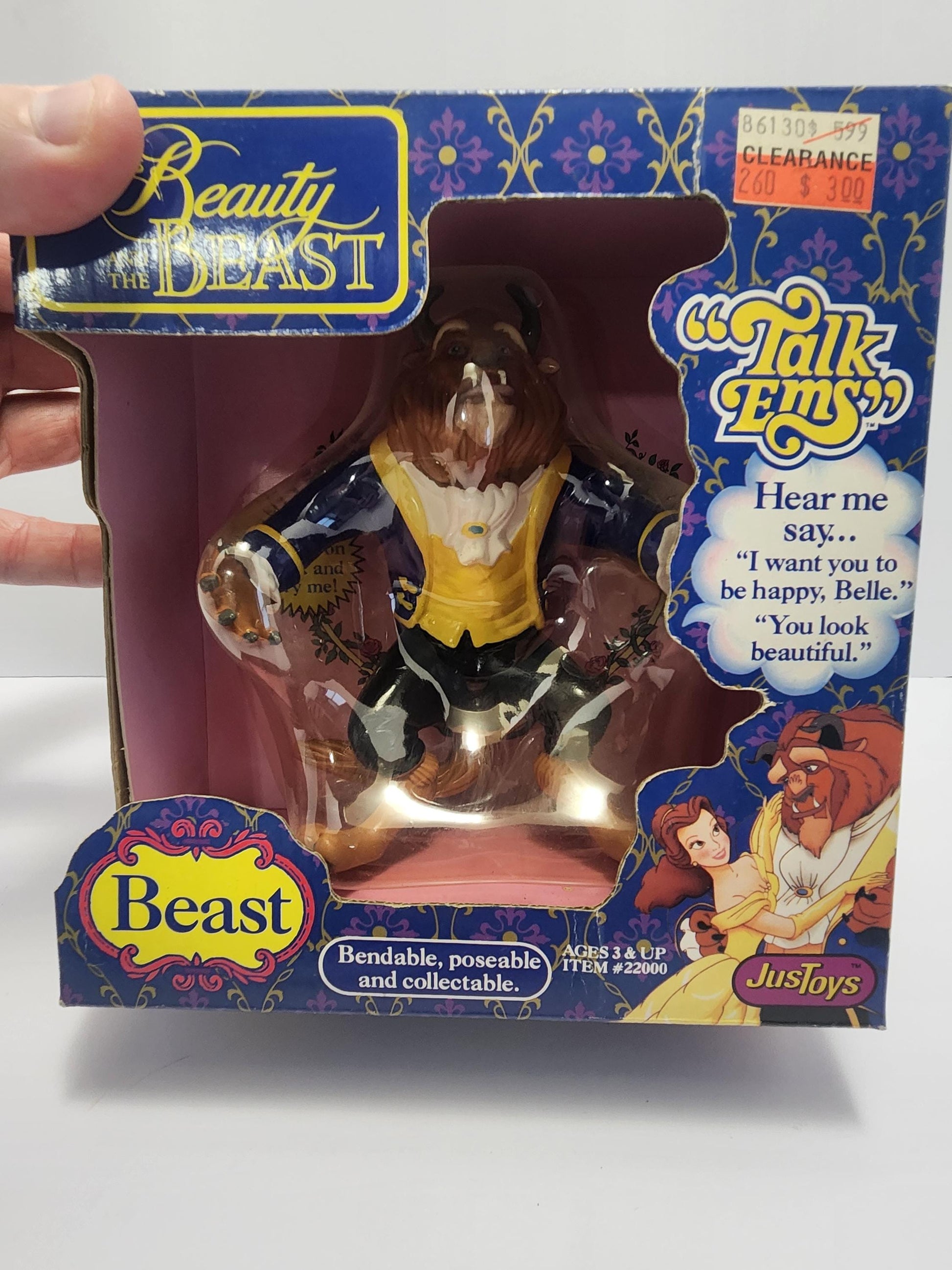 Disney Vintage Beauty and The Beast Beast SEALED Figure - Beast - Beast Figure - Disney - Disney Toys - Beauty and the Beast