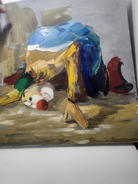 Clown Vintage 1970s Oil Painting - Paintings - Art - Artwork - Oil Paints - Oil Painting - Clowns - Clown Decor - Art Decor - Wall Hanging