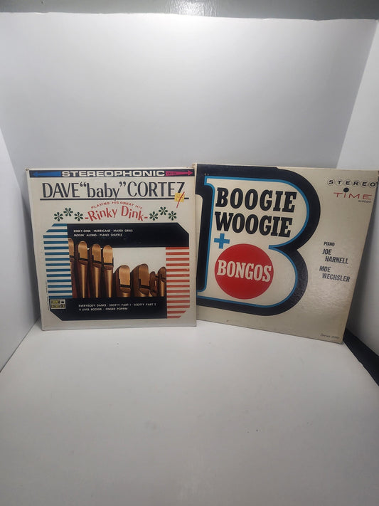 Vintage 1970s Vinyl LP Records - Boogie Woogie - Rinky Dink - Music - Records - Vinyl - Lps - Vintage Music - Bongos - Piano