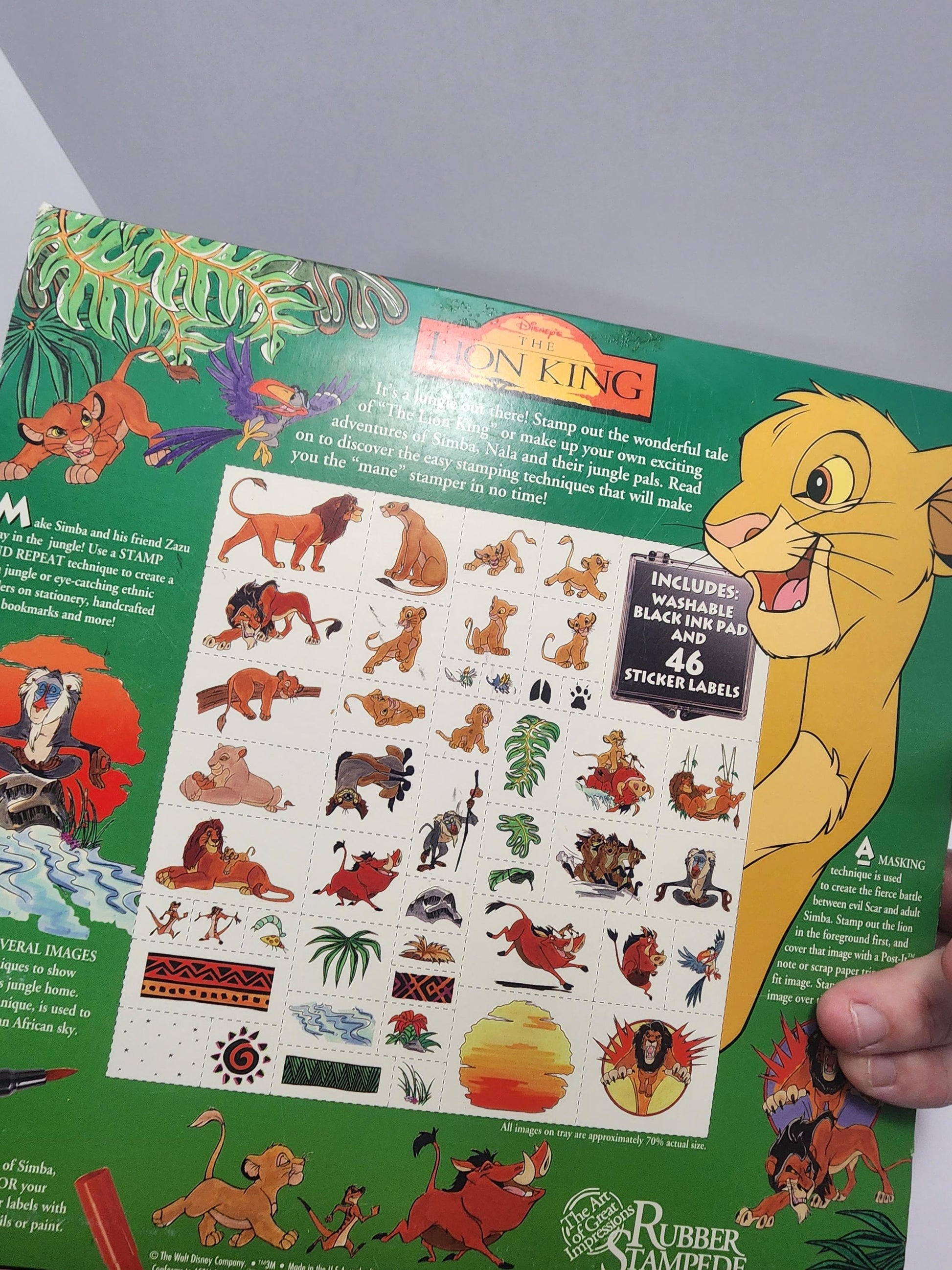 1990s Disney The Lion King Stamper Stamps Collection - Stamps - Stampers - Stamp Kit - Arts - Crafts - The Lion King - Lion King - Disney