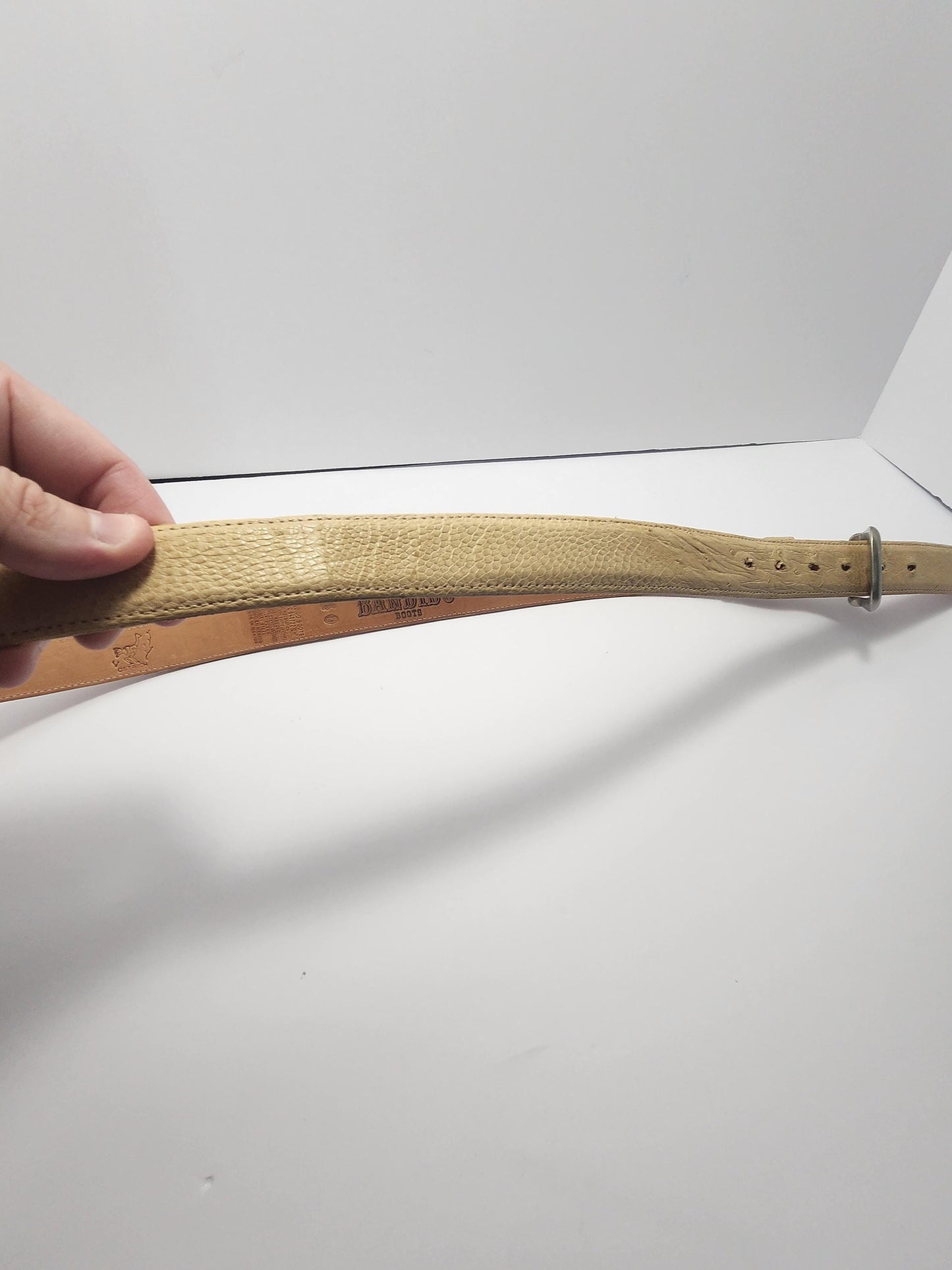 Mexican Western Bandido Size 40 Exotic Leather Belt with Steel Buckle - Belts - Exotics Leather - Mens Belt - Western - Bandido