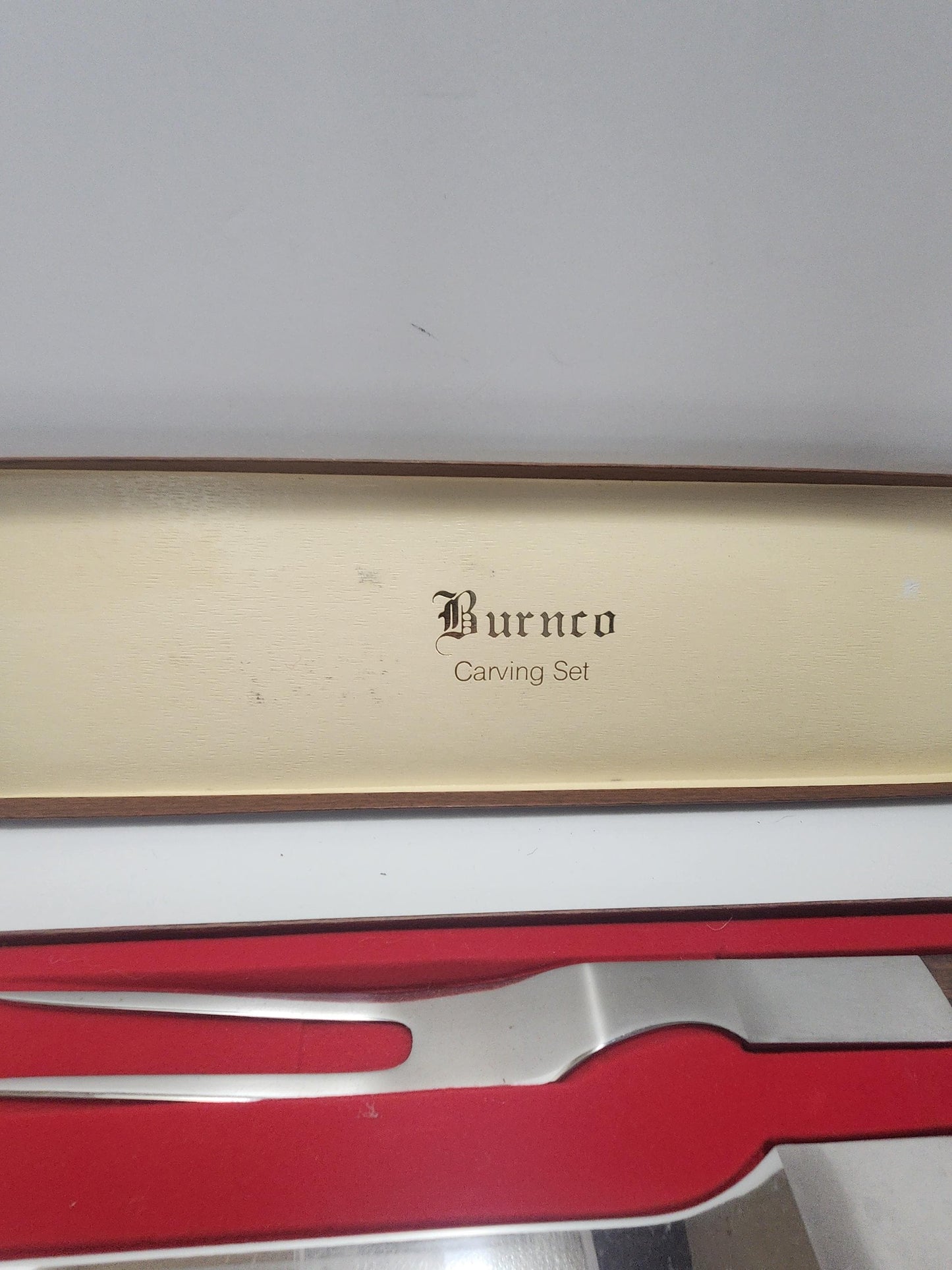 Vintage Burnco Knives Carving Set Stainless Steel Made In Japan MCM - Carving - Carving Set - Burnco - Stainless Steel - Kitcheb Supplies