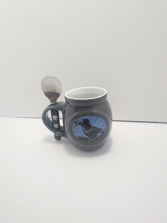 Black Panther Hot Chocolate Coffee Mug With Spoon - Marvel - Black Panther - Superheros- Hot Chocolate - Mugs - Coffee - Coffee Mugs