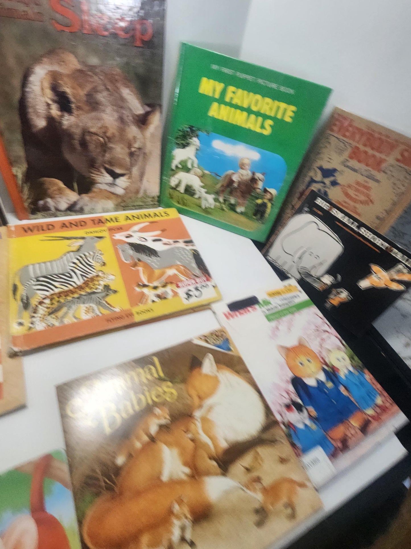 Childrens Animals Books Vintage LOT - Children's Books - Books - Book Lot - Animals - Animal Books - Jungle - Safari - Educational Books