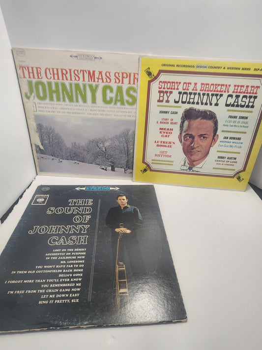 Johnny Cash Vintage 1960s Vinyl Records LOT of 3 - Vinyl - Records - Vinyl Records - Music - Vintage Music - Johnny Cash - Johnny Cash Recor