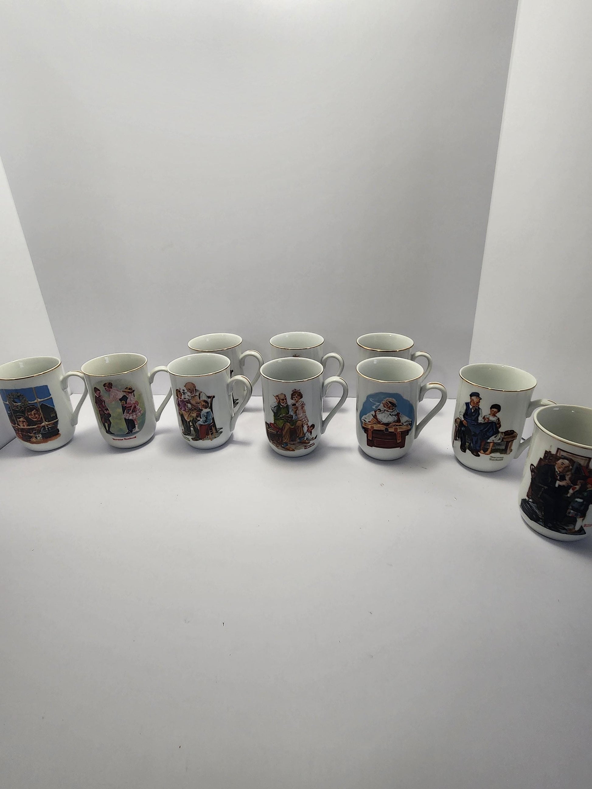 1990s Norman Rockwell Vintage Coffee Mugs - Mugs - Coffee Mugs - Mugs - Drinkware - Norman Rockwell - Norman Rockwell Mugs