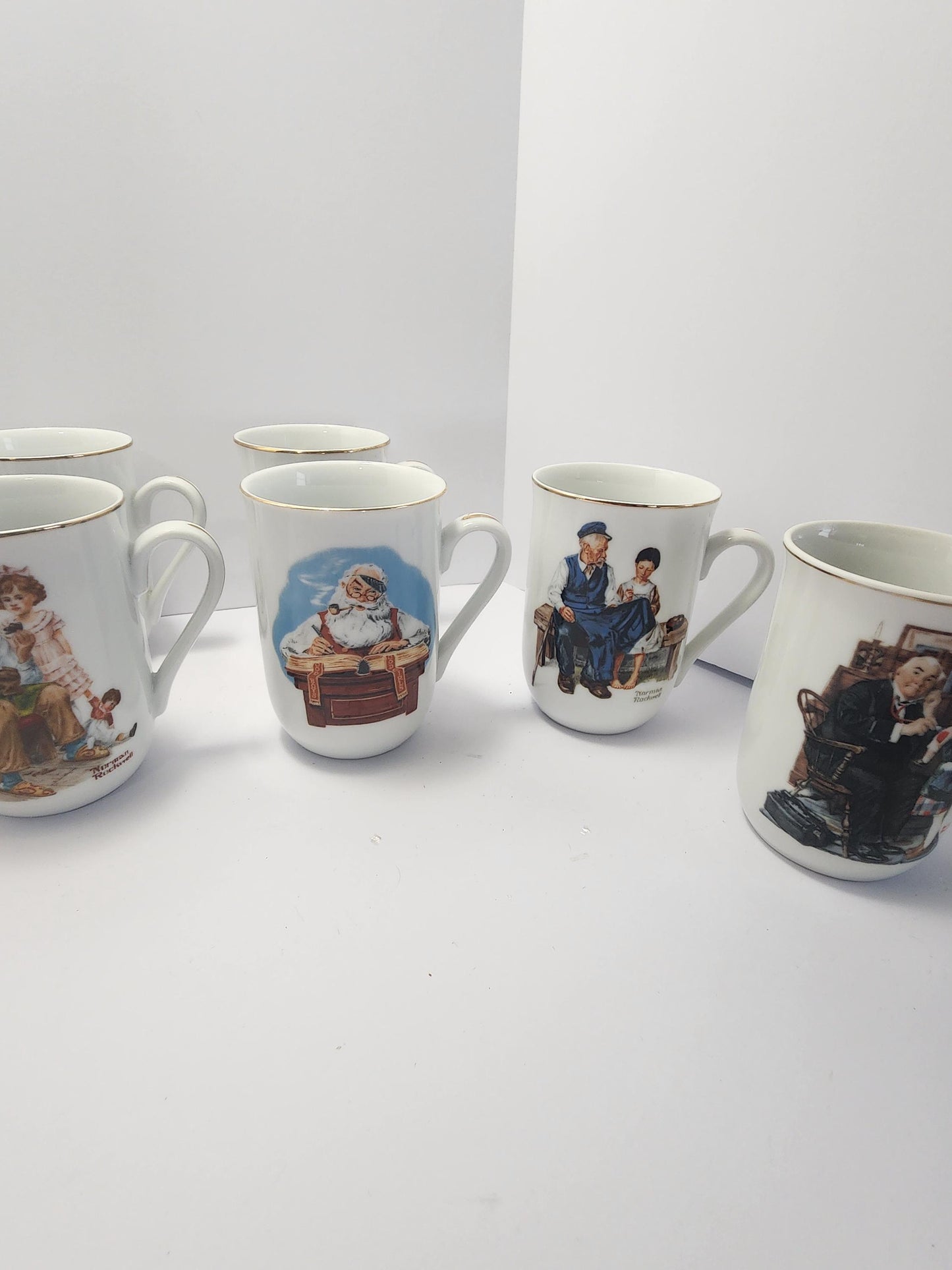 1990s Norman Rockwell Vintage Coffee Mugs - Mugs - Coffee Mugs - Mugs - Drinkware - Norman Rockwell - Norman Rockwell Mugs