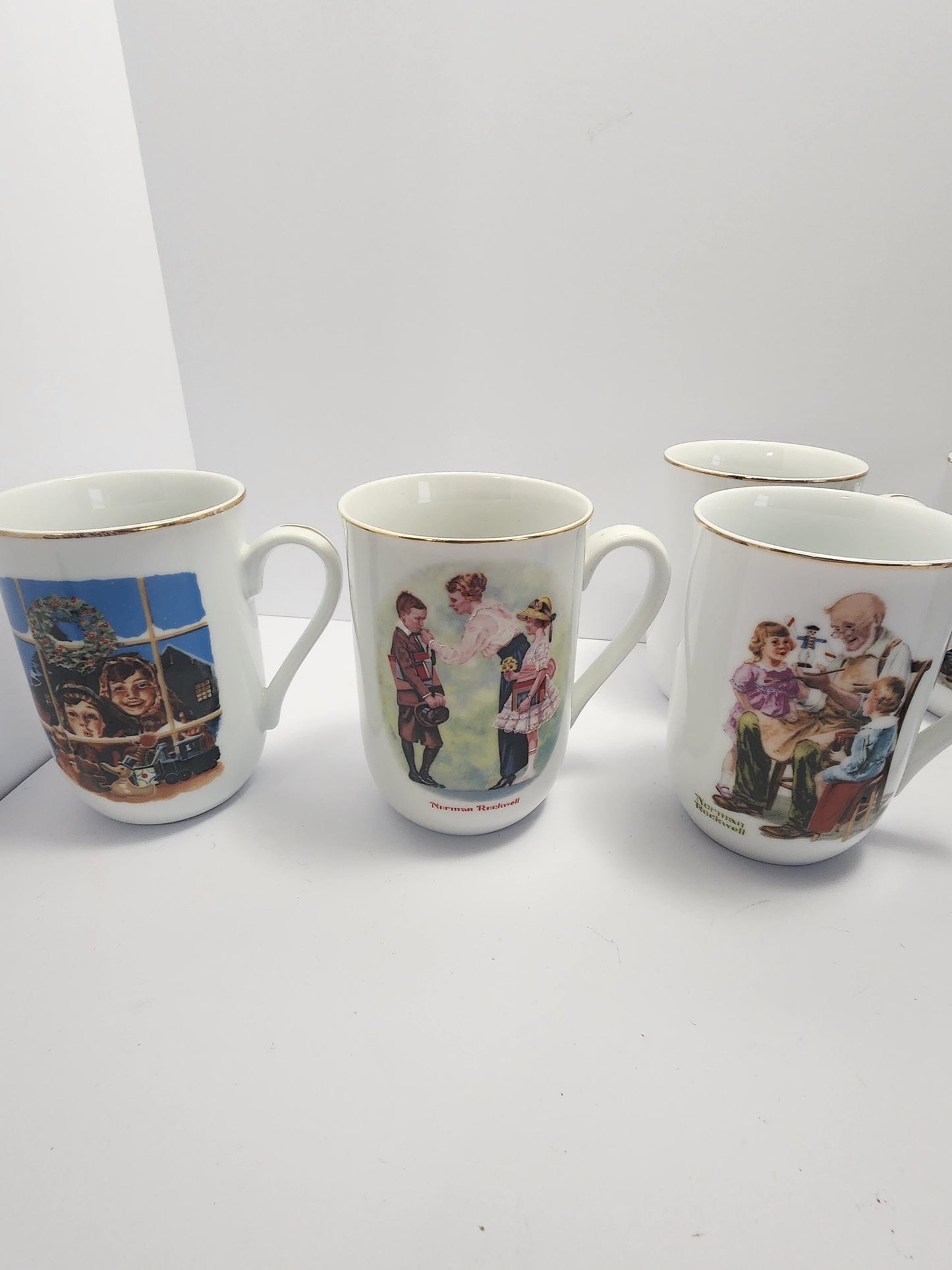 1990s Norman Rockwell Vintage Coffee Mugs - Mugs - Coffee Mugs - Mugs - Drinkware - Norman Rockwell - Norman Rockwell Mugs