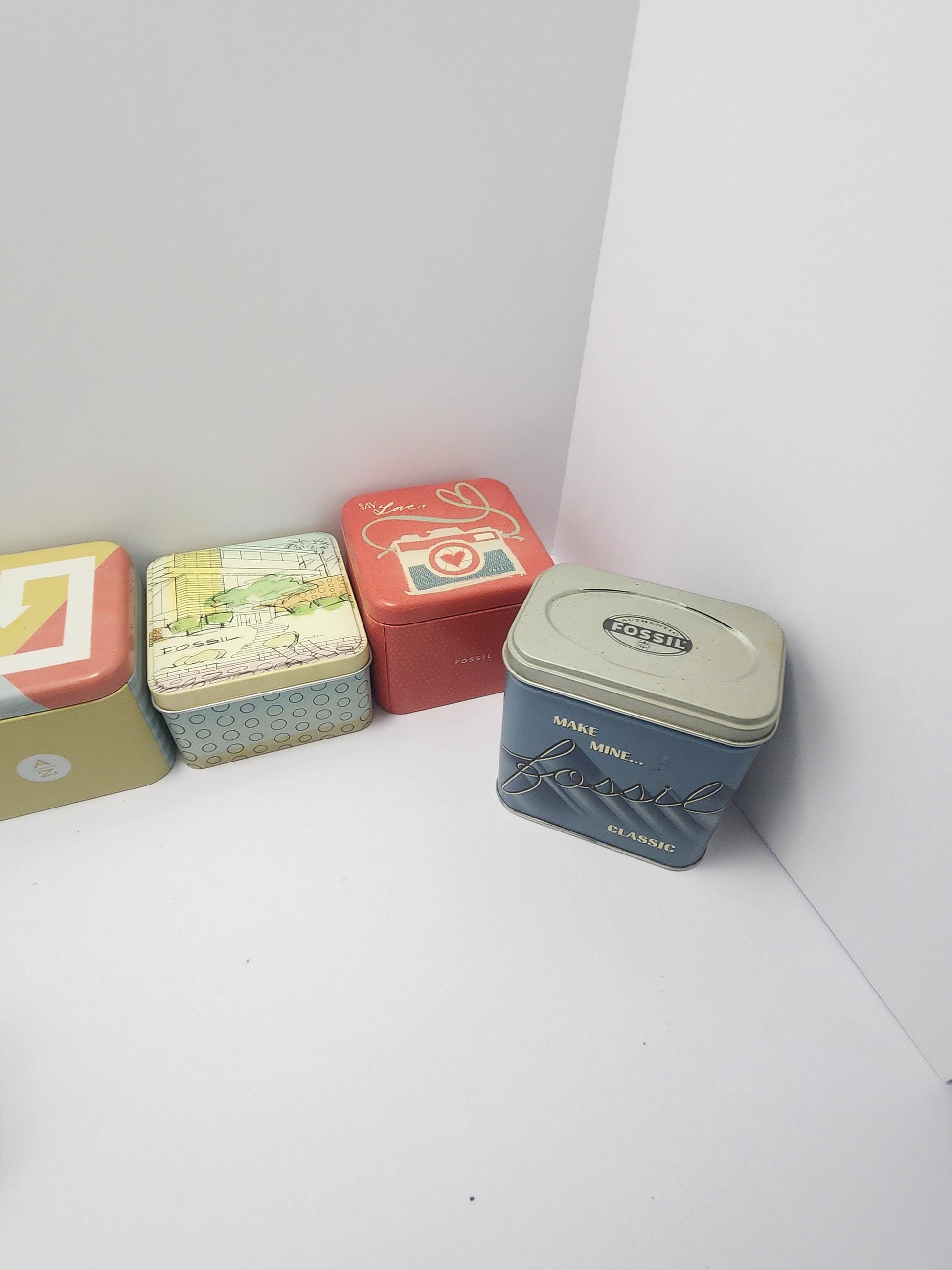 Vintage Fossil Watch Tins - Fossil - Fossil Watch - Watch Tins - Tins - Vintage Tins - Dr Seuss - Dr Seuss Watch - Vintage Tins