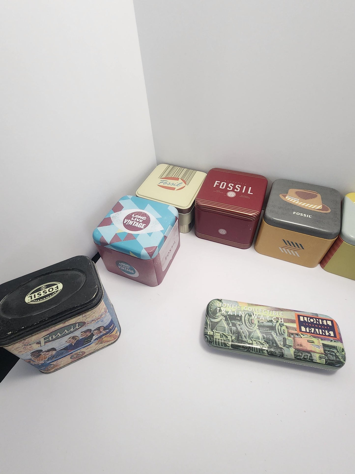 Vintage Fossil Watch Tins - Fossil - Fossil Watch - Watch Tins - Tins - Vintage Tins - Dr Seuss - Dr Seuss Watch - Vintage Tins