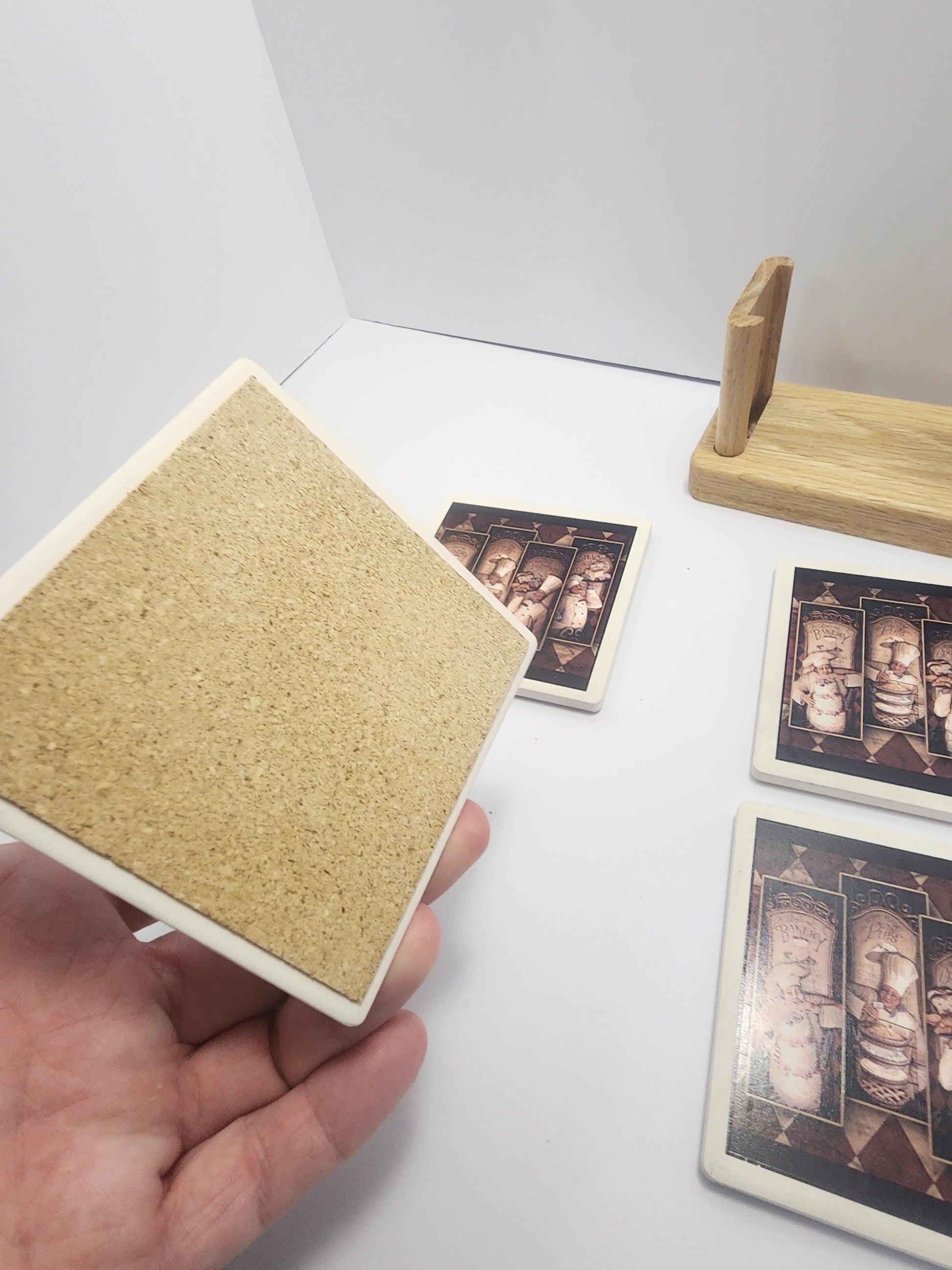 Vintage Chef Waiters Coasters Set Of 4 - Kitchen - Kitchen Decor - Chef - Gift For Chef - Restaurant - Coasters - Coaster Set