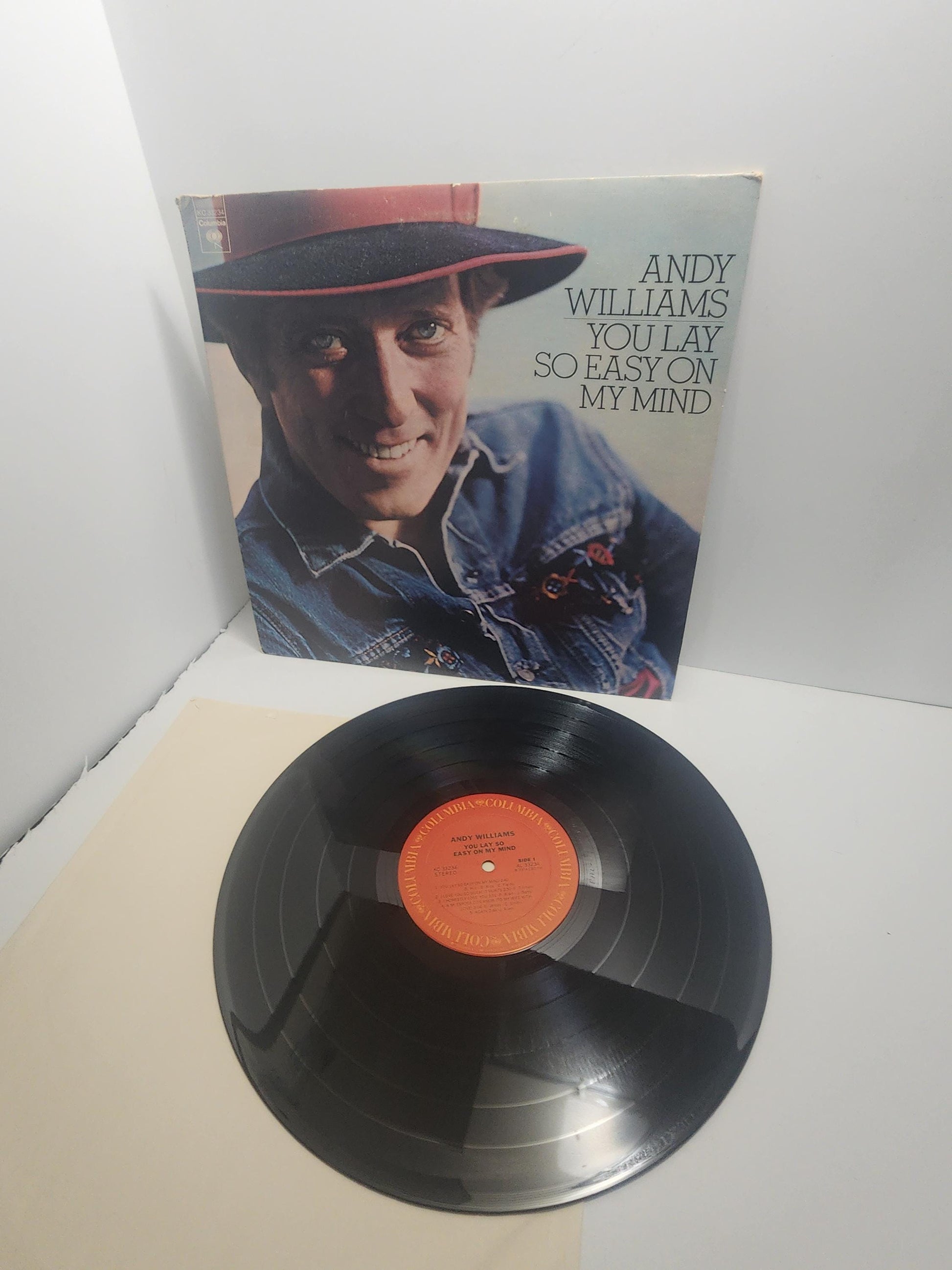 Andy Williams 1970s You Lay So Easy On My Mind Vinyl Record - Andy Williams - Iowa - Wall Lake Iowa - Country Music - Vinyl Records