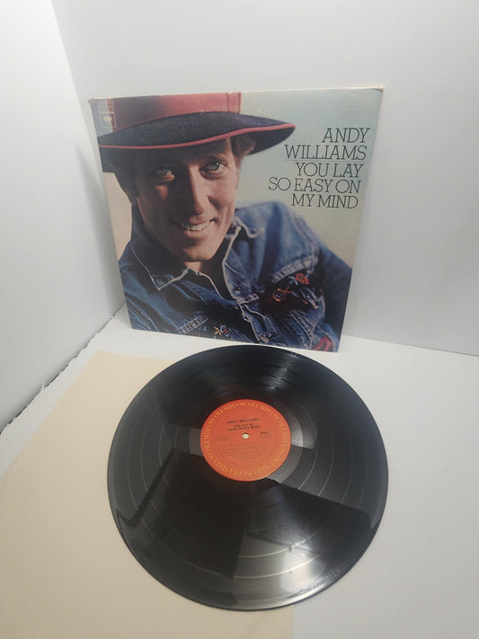 Andy Williams 1970s You Lay So Easy On My Mind Vinyl Record - Andy Williams - Iowa - Wall Lake Iowa - Country Music - Vinyl Records