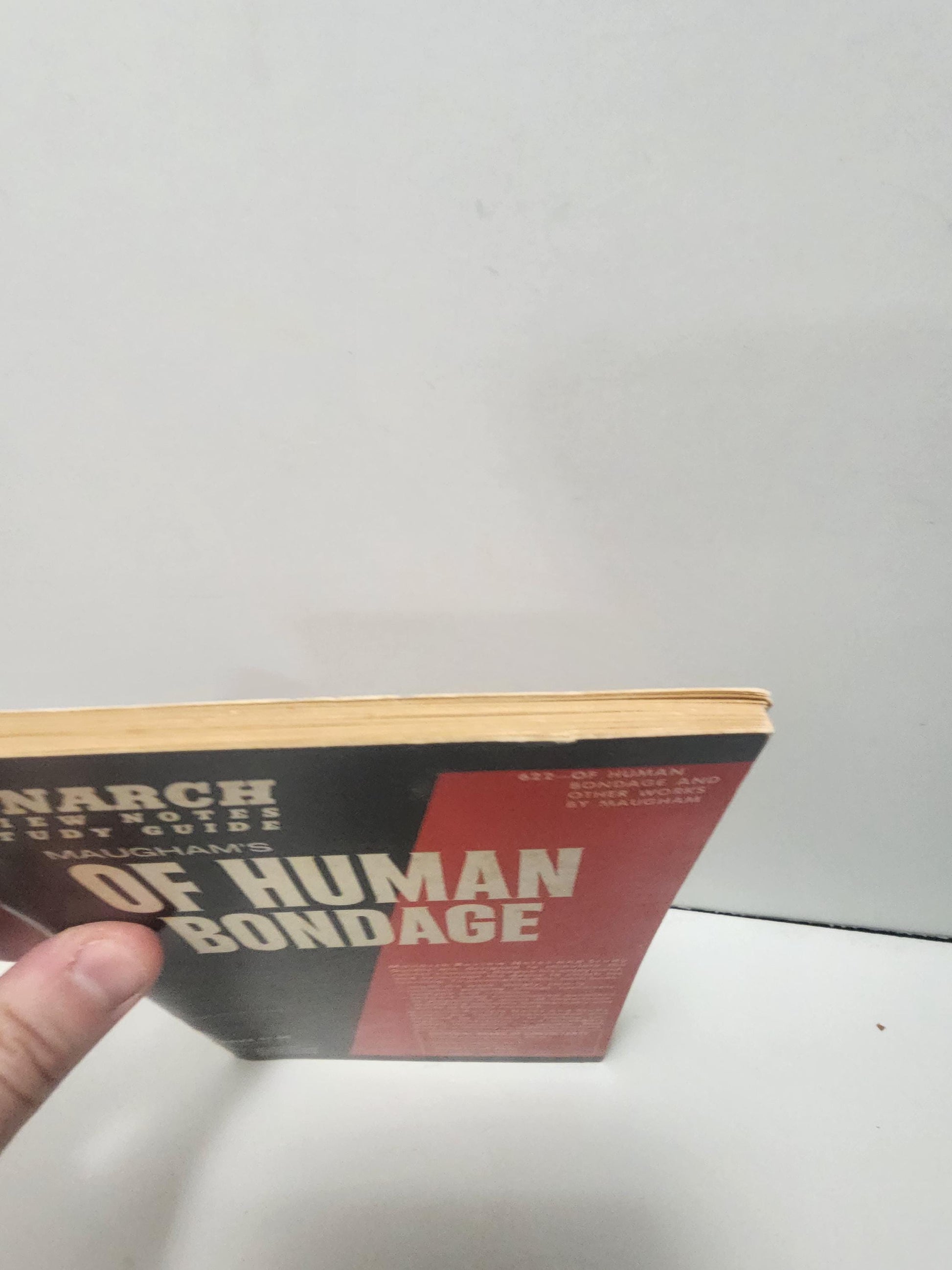 Monarch Review Notes & Study Guide for W. Somerset Maugham's novel, Of Human Bondage - Bondage - Books - Monarch Review - Somerset Maugham