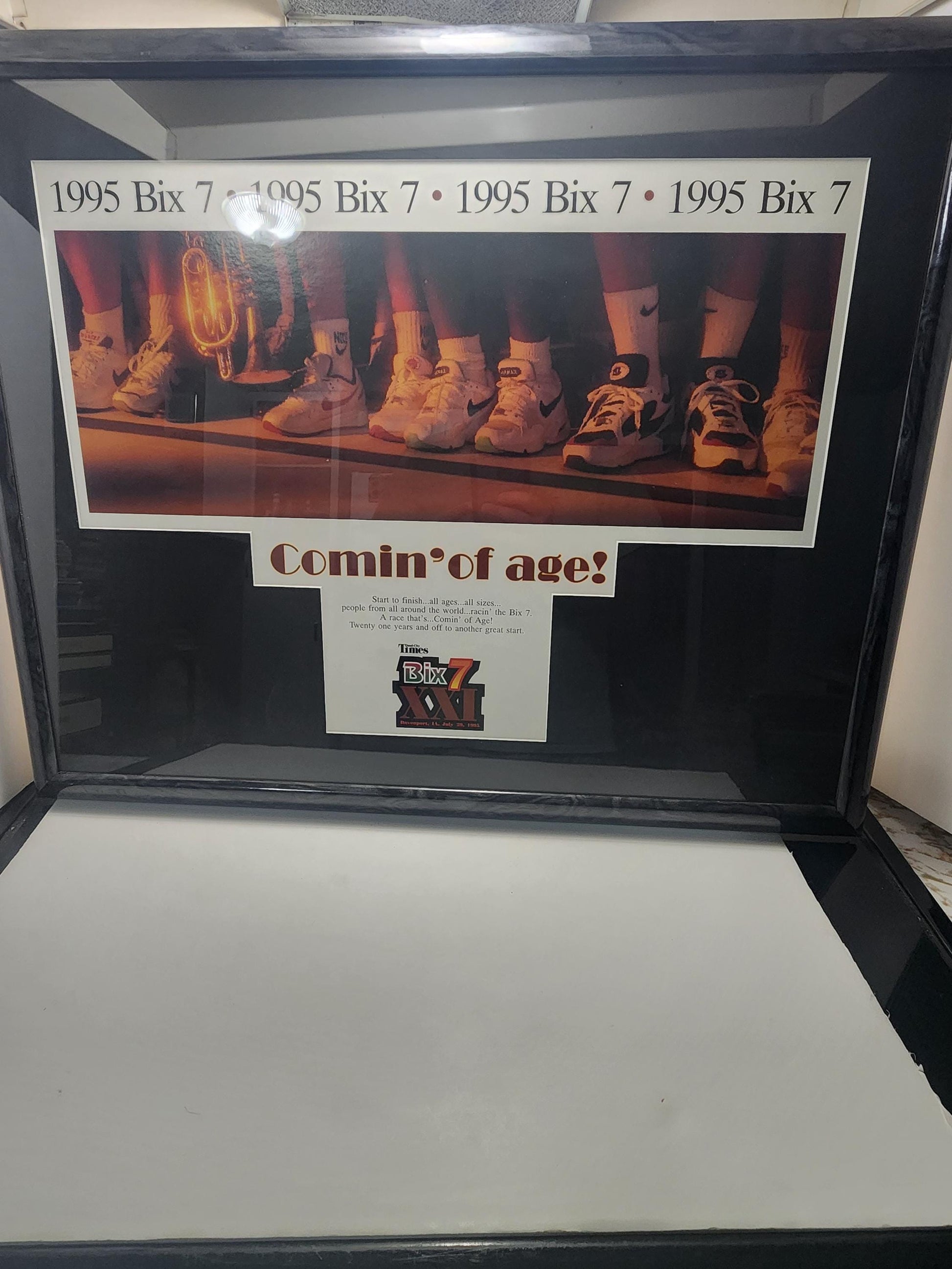Nike Air Max Vintage Framed Picture Bix 7 1995 Coming Of Age - Coming Of Age - Bix - Bix 7 - Racing - Nike - Air Max - Airmax