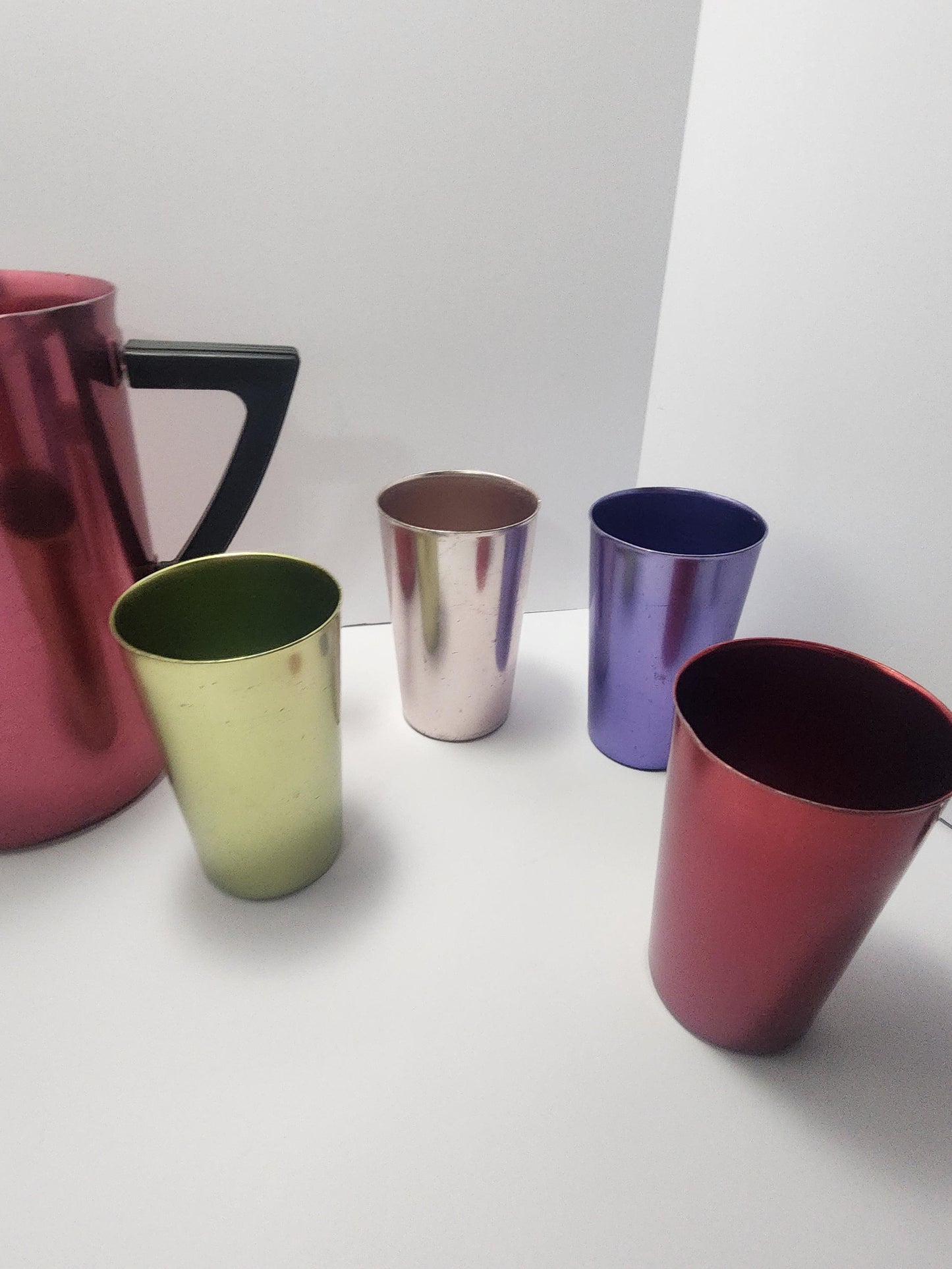 Aluminum Retro Style Tumbler Glasses SET Of 8 - Bascal - Glasses - Tumblers - Retro Kitchen - Colorful - Kitchen - Glasses - Vintage Glasses