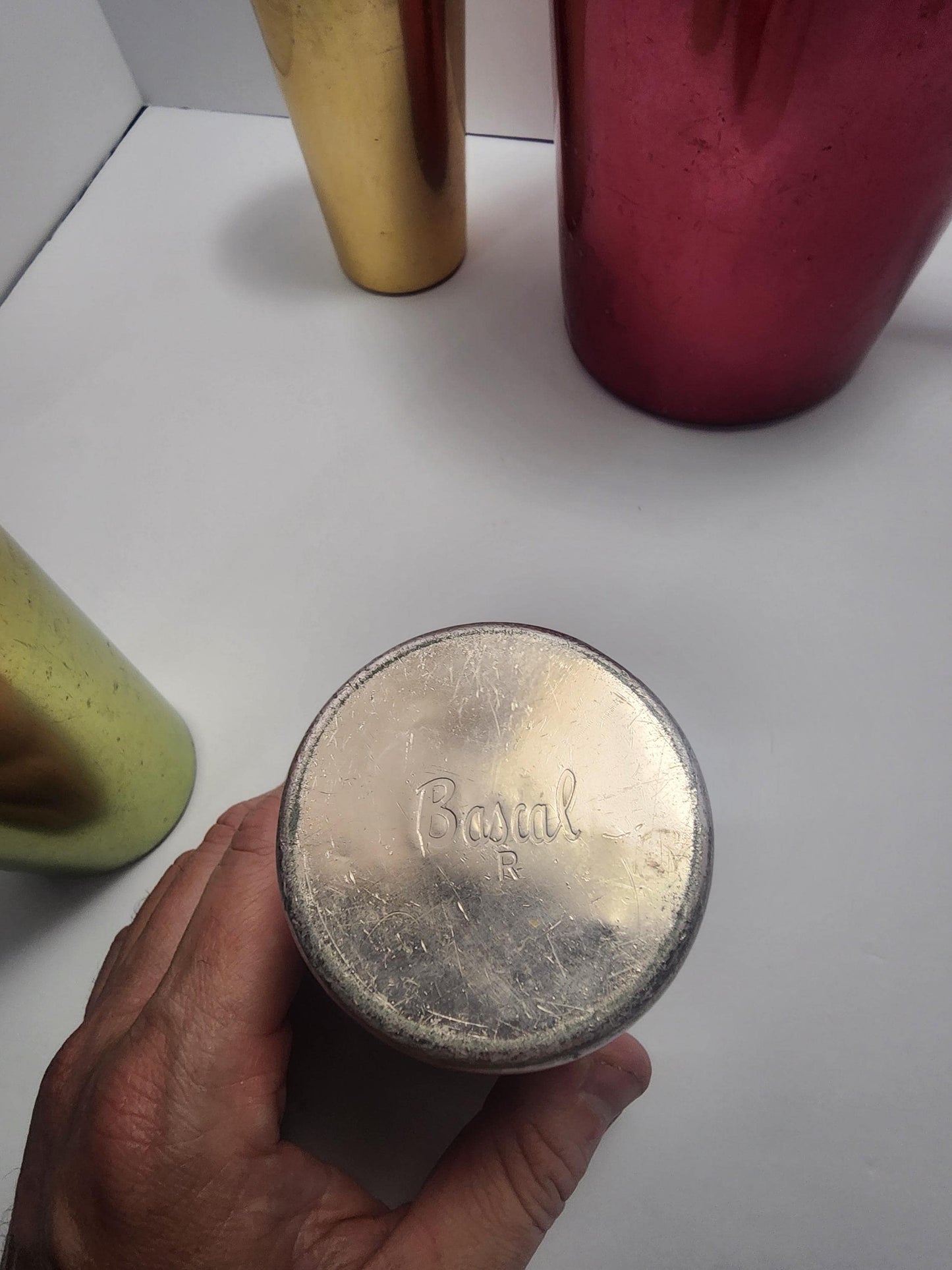 Aluminum Retro Style Tumbler Glasses SET Of 8 - Bascal - Glasses - Tumblers - Retro Kitchen - Colorful - Kitchen - Glasses - Vintage Glasses