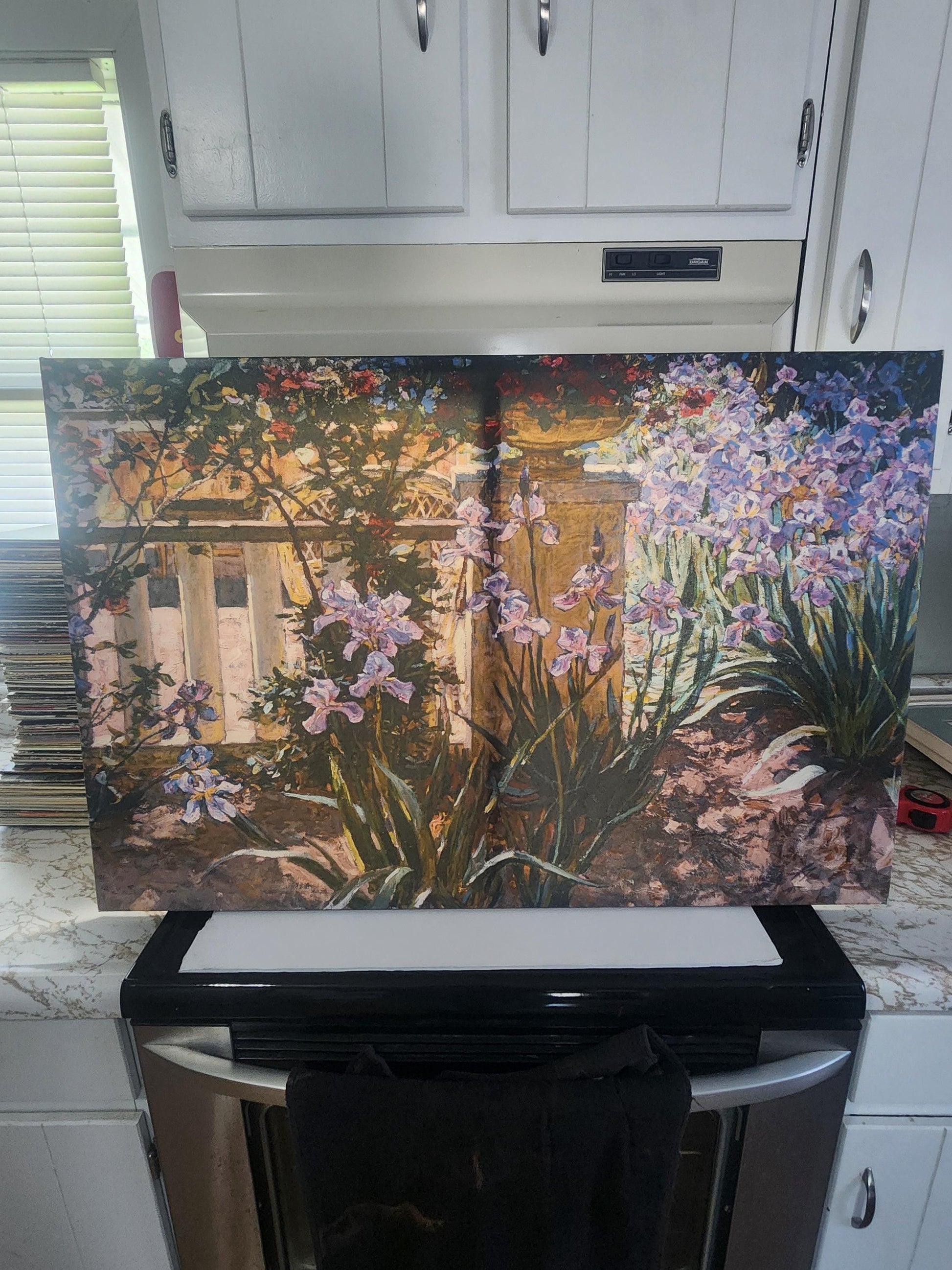 Vibrant Vintage Flowers Painting 36x24 - Photos - Framed Art - Art - Wall Decor - Painting - Flowers - Garden - Picture Frames