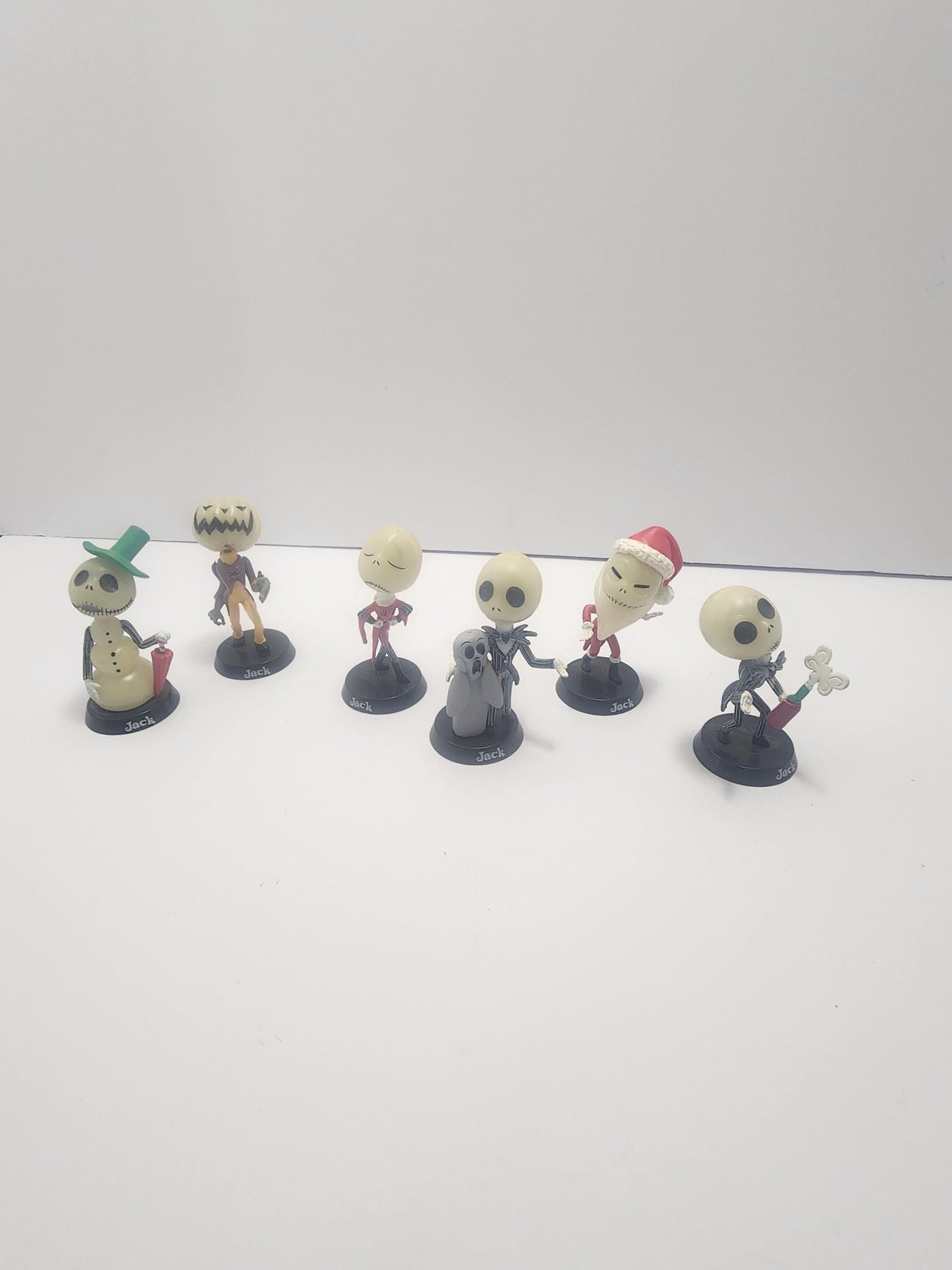 Tim Burtons The Nightmare Before Christmas Jack Skellington Figures LOT Of 6 - Tim Burton - Jack Skellington - Disney - Disney Figures