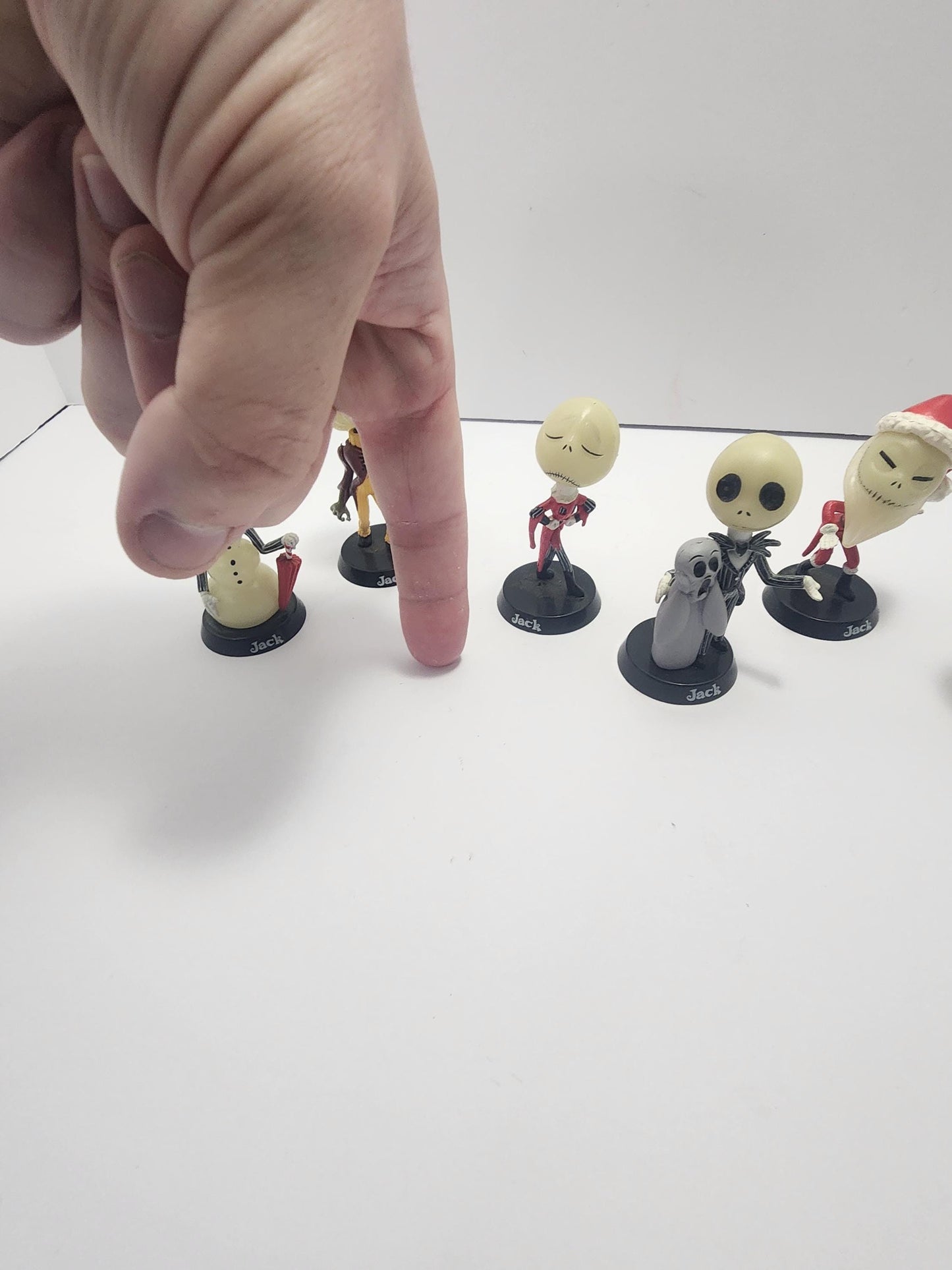 Tim Burtons The Nightmare Before Christmas Jack Skellington Figures LOT Of 6 - Tim Burton - Jack Skellington - Disney - Disney Figures