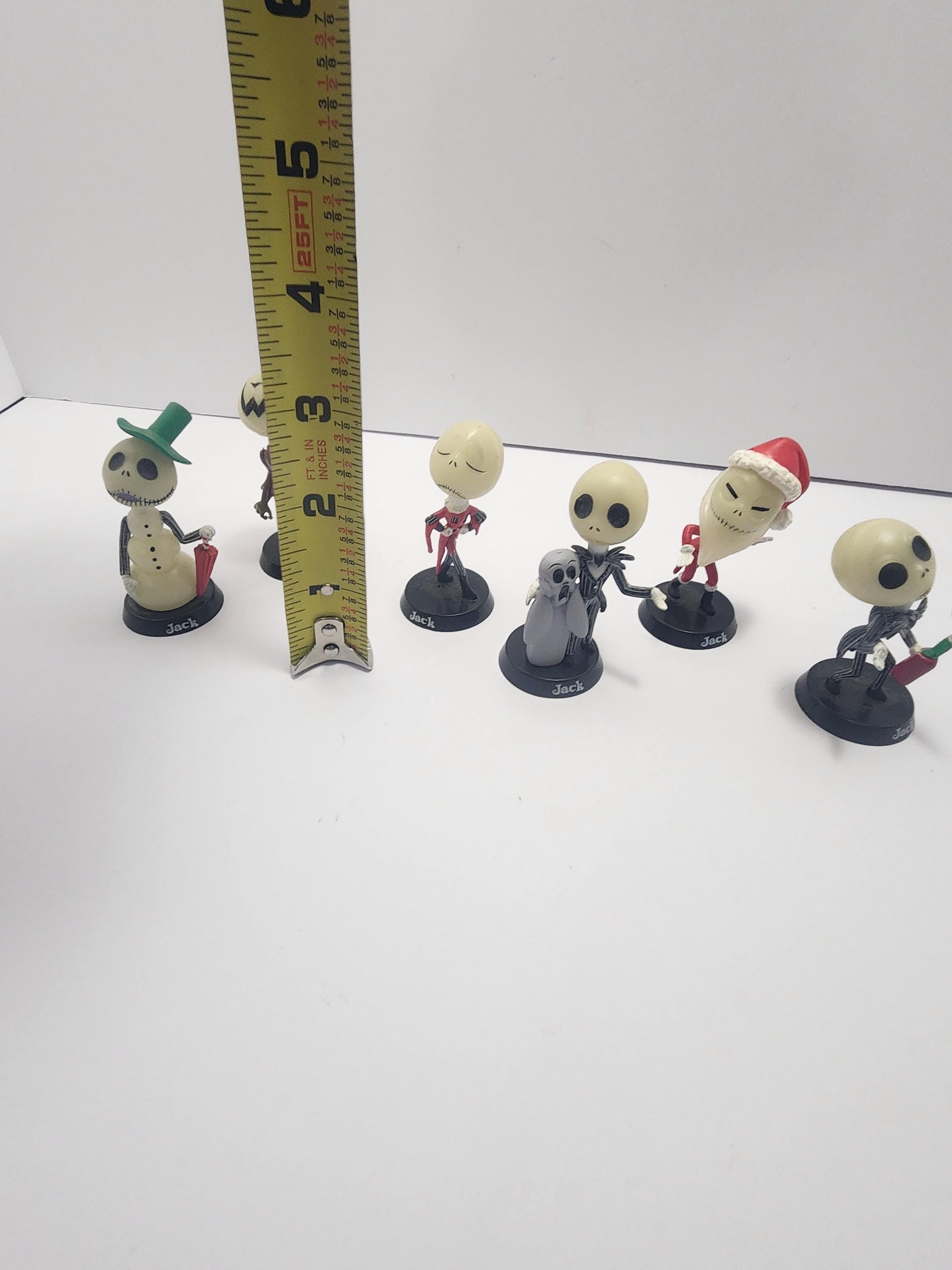 Tim Burtons The Nightmare Before Christmas Jack Skellington Figures LOT Of 6 - Tim Burton - Jack Skellington - Disney - Disney Figures