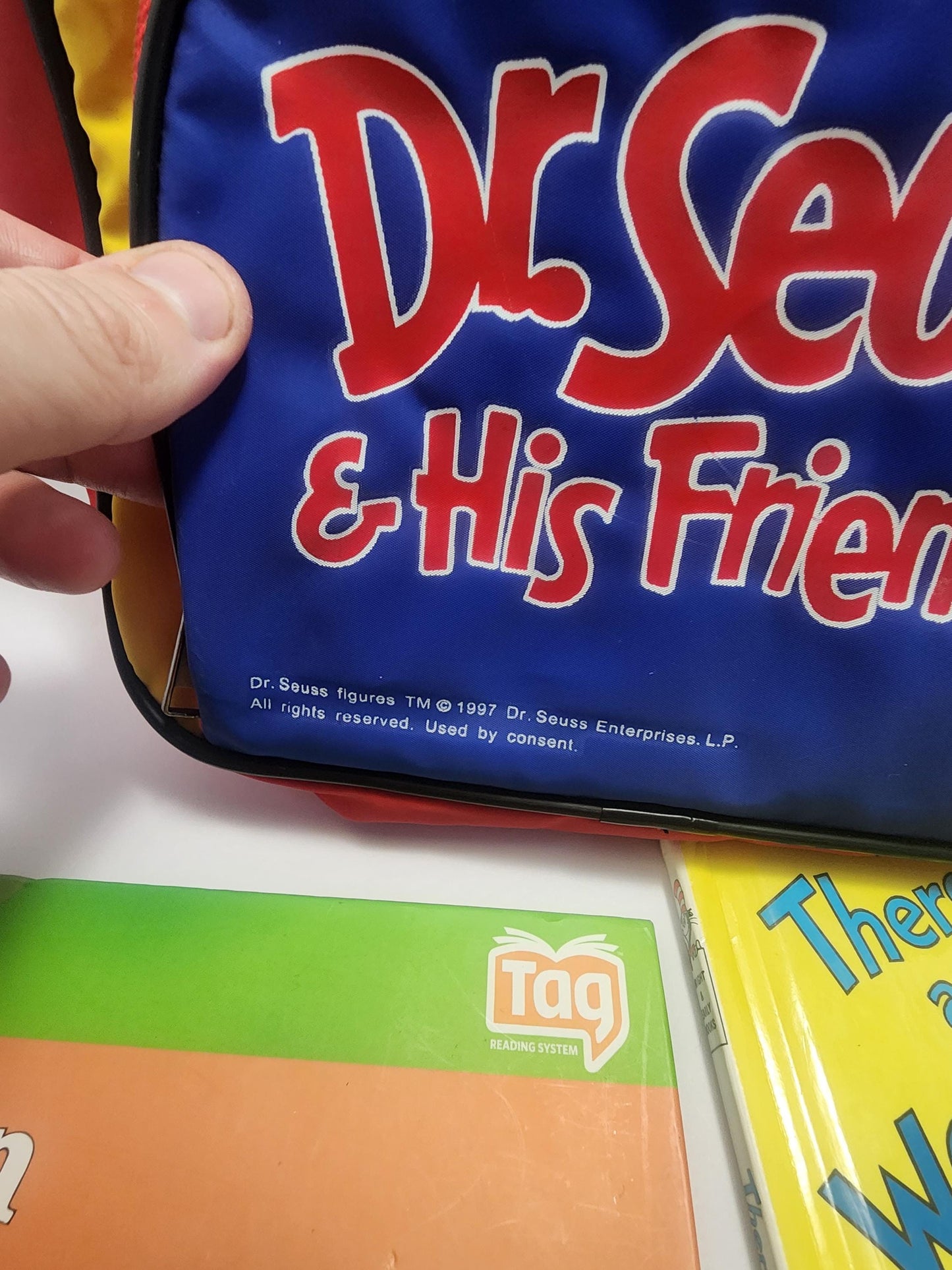 Vintage Classic 1997 Dr Suess Cat In The Hat Small Bookbag Gift Set - Dr Seuss - Bookbag - Dr Seuss Bookbag - Vintage Bags