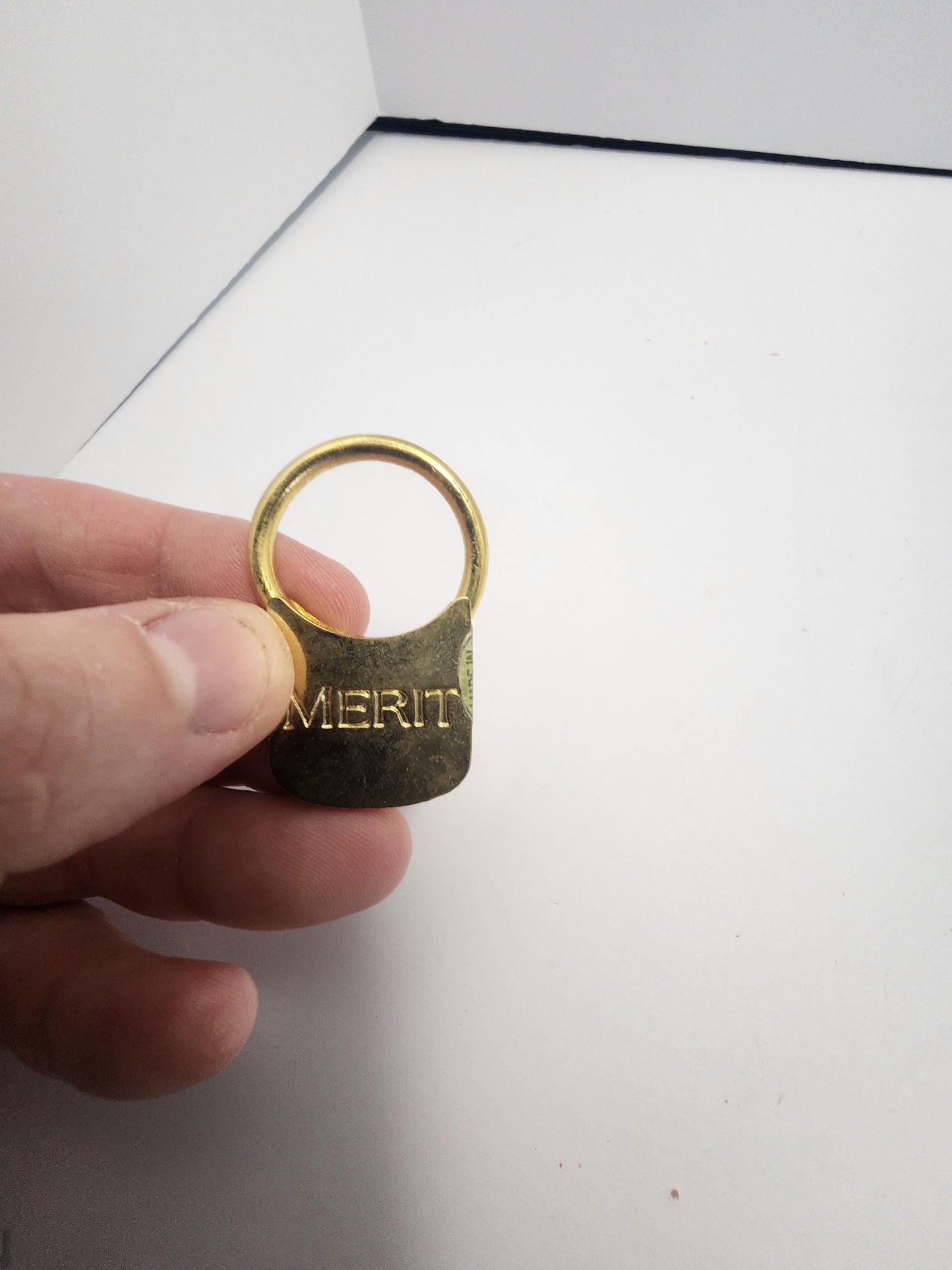 Vintage 1990s Merit Cigarette RARE Keychain Lock - Locks - Padlock - Key Chains - Merit - Merit Lock - Cigarette- Advertisments - Tobacco