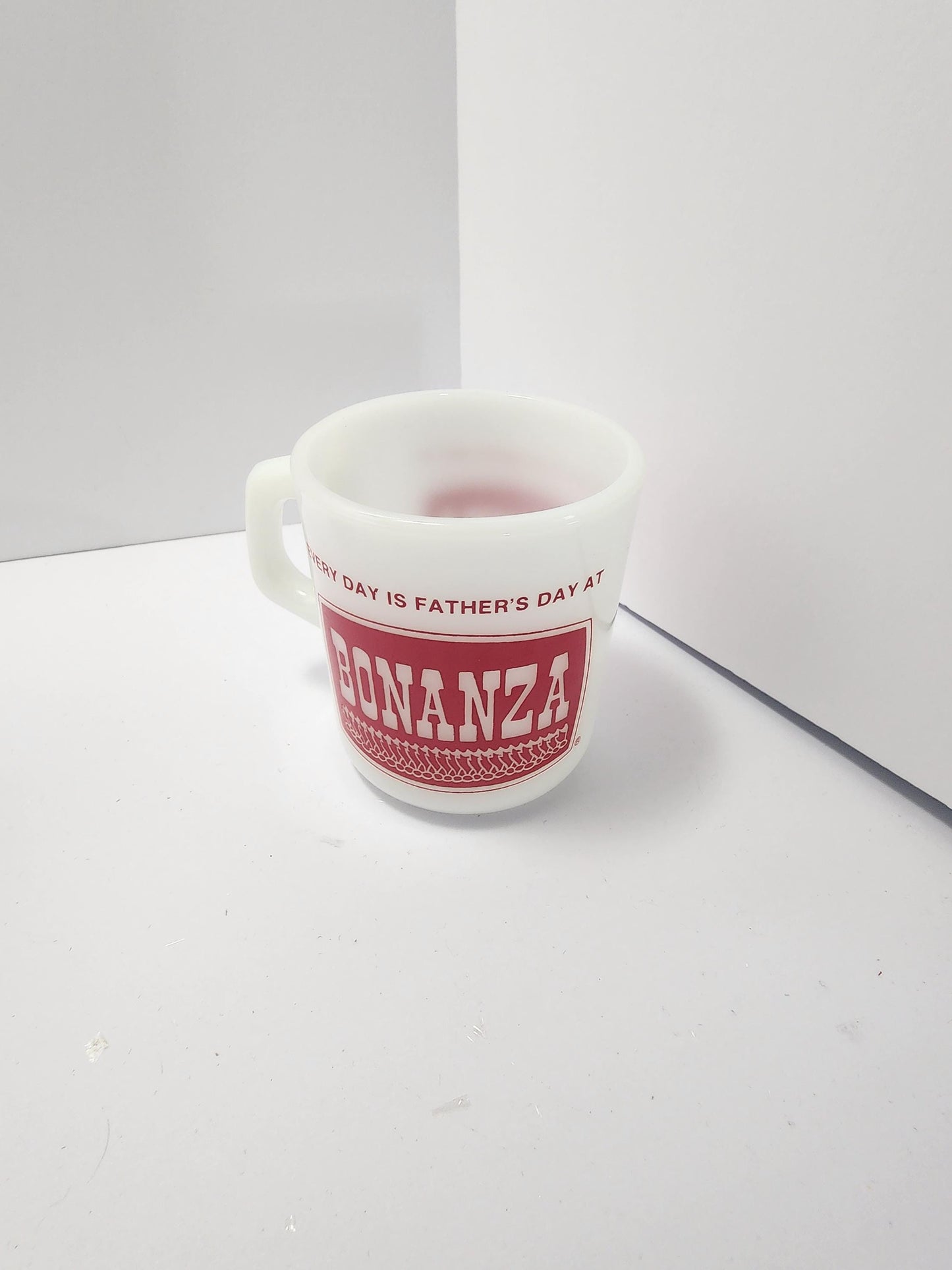 Vintage Bonanza Every Day Is Fathers Day Glass Coffee Mug - Mugs - Coffee Mugs - Bonanza - Fire Glass - Fathers Day - Dad - Gifts For Dad