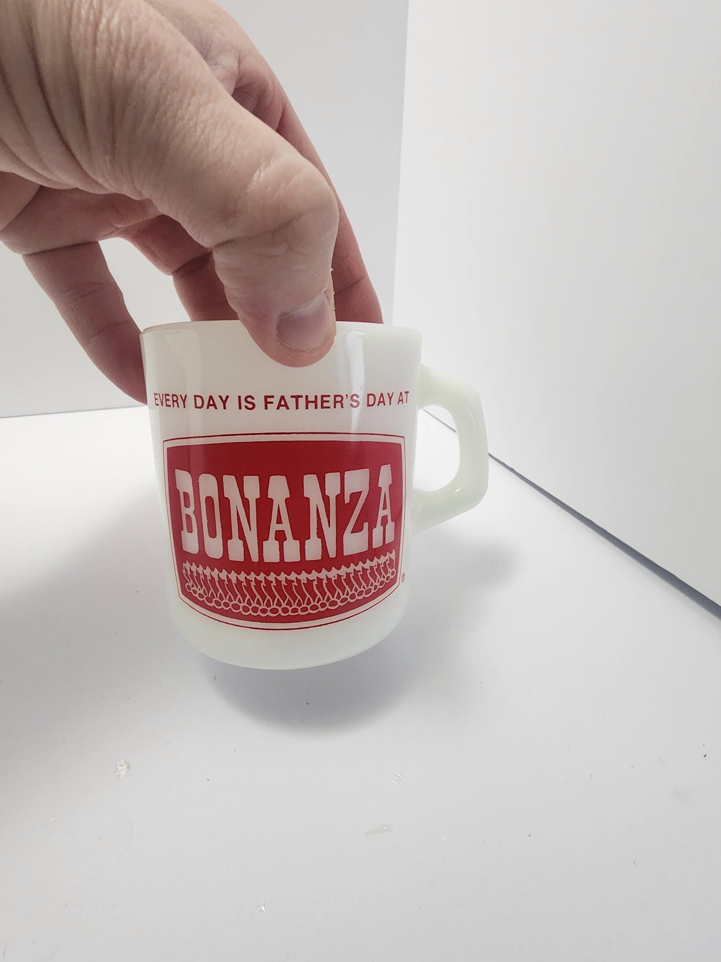 Vintage Bonanza Every Day Is Fathers Day Glass Coffee Mug - Mugs - Coffee Mugs - Bonanza - Fire Glass - Fathers Day - Dad - Gifts For Dad