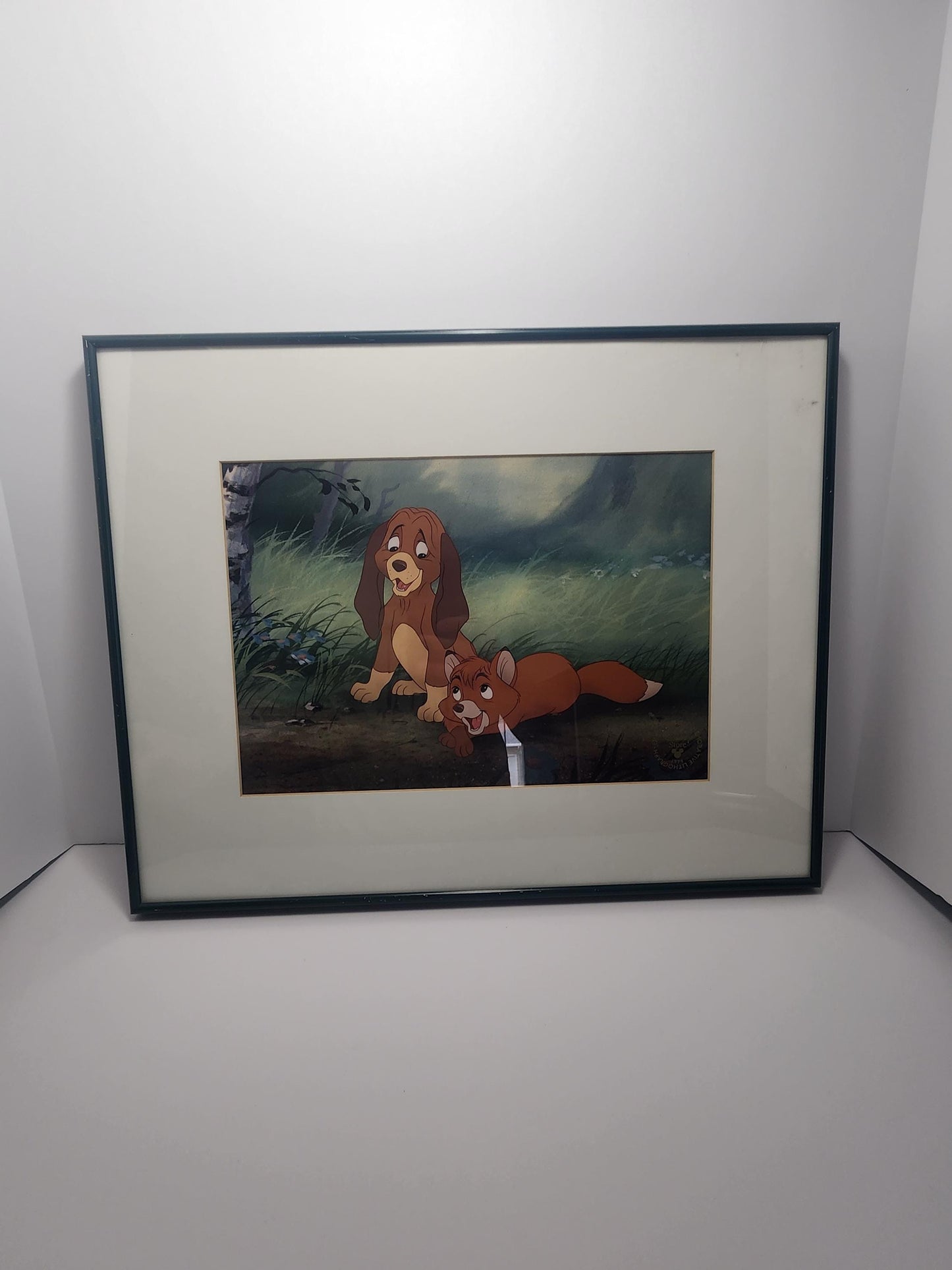 Disney 1990s Collectable Fox And The Hound Lithograph Framed - Frames - Pictures - Disney - Disney Decor - Fox and the Hound - Foxes