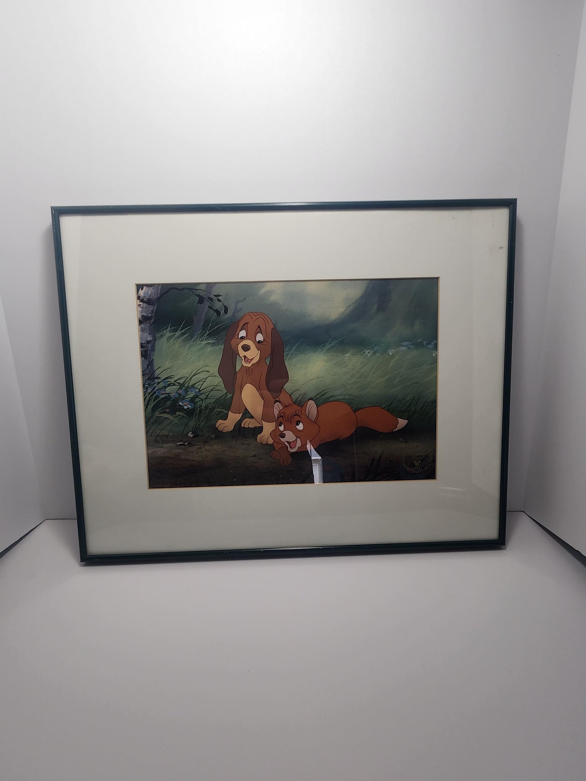 Disney 1990s Collectable Fox And The Hound Lithograph Framed - Frames - Pictures - Disney - Disney Decor - Fox and the Hound - Foxes