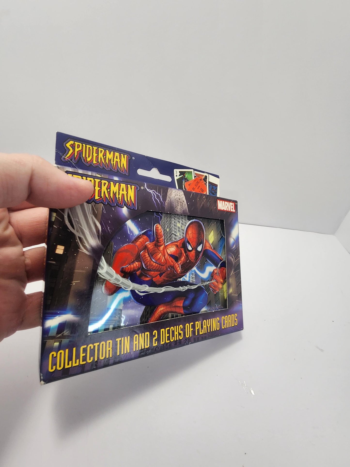 Spiderman Marvel Collector Tin with 2 Set Of Playing Card Decks - Cards - Card Games - Playing Cards - Tins - Marvel - Spiderman