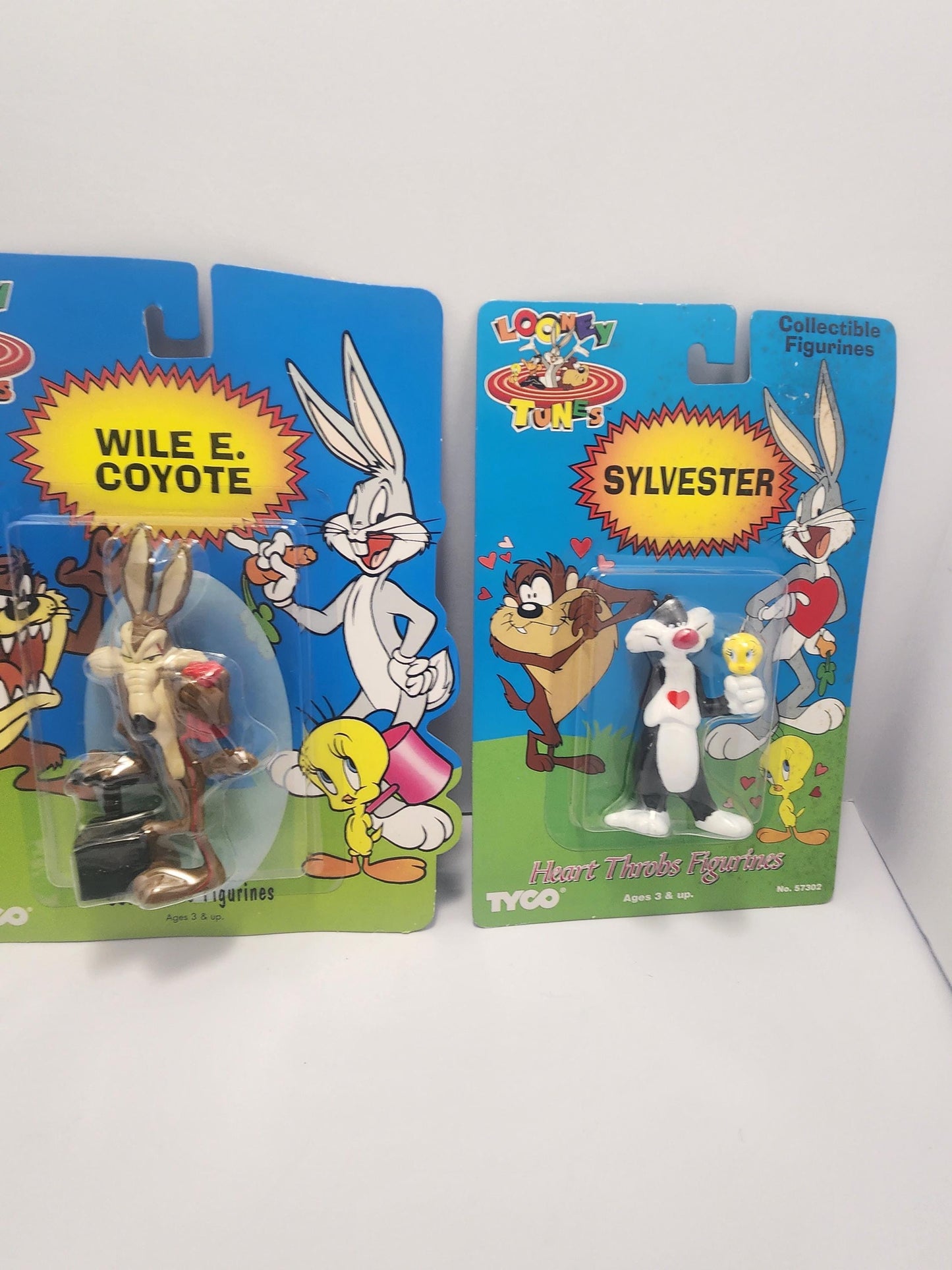 1994 Tyco Warner Brothers Collectable Figures Yosemite Sam Wile E Coyote - Looney Tunes - Looney Toons - Warner Brothers - Tyco - Tyco Toys