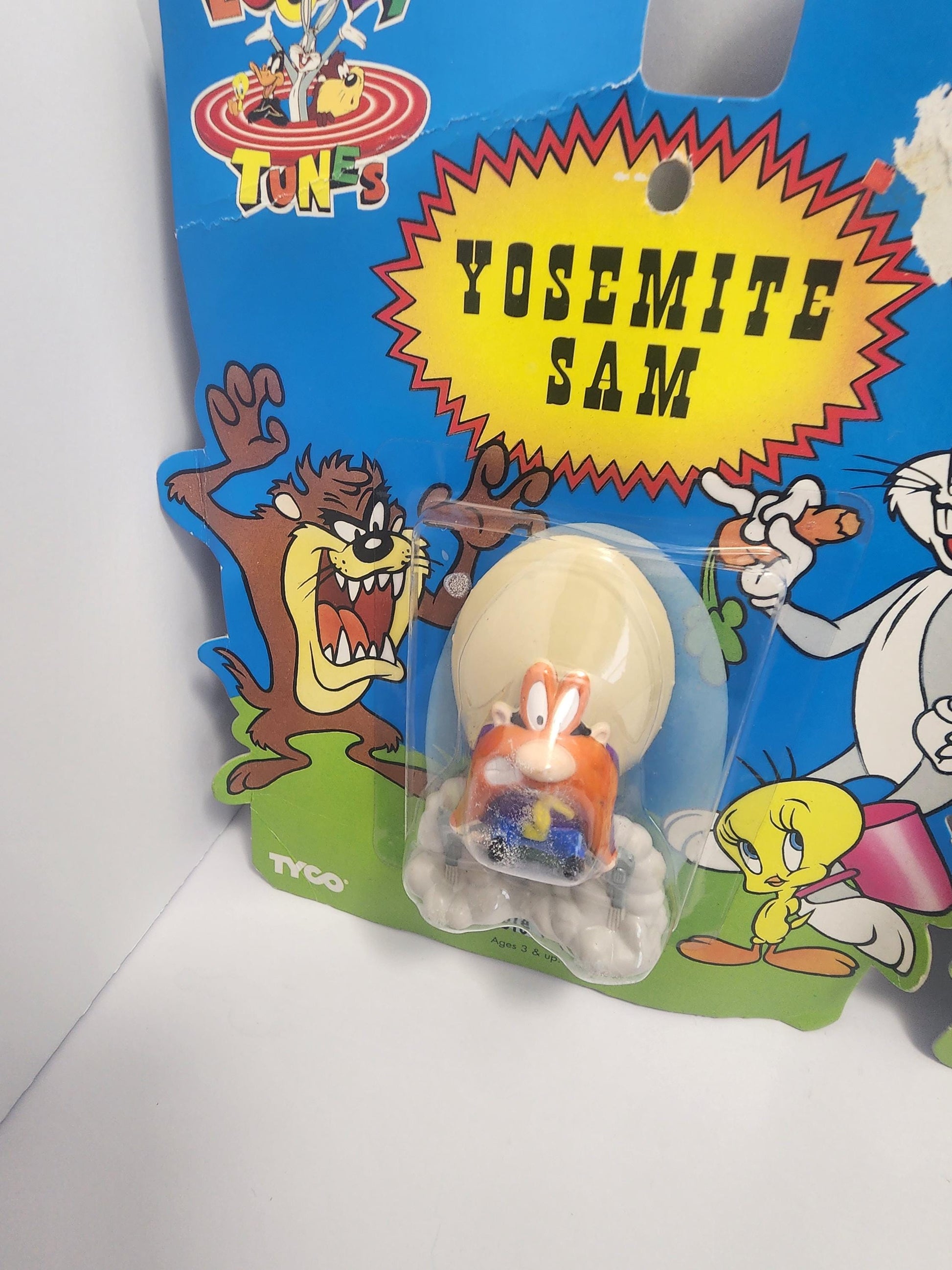 1994 Tyco Warner Brothers Collectable Figures Yosemite Sam Wile E Coyote - Looney Tunes - Looney Toons - Warner Brothers - Tyco - Tyco Toys