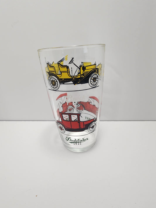 Hazel Atlas Vintage 1980s Classic Car Character Glass - Hazel Atlas - Glasses - Automotive - Classic Cars - Tumblers - Vintage Cars - Barwar