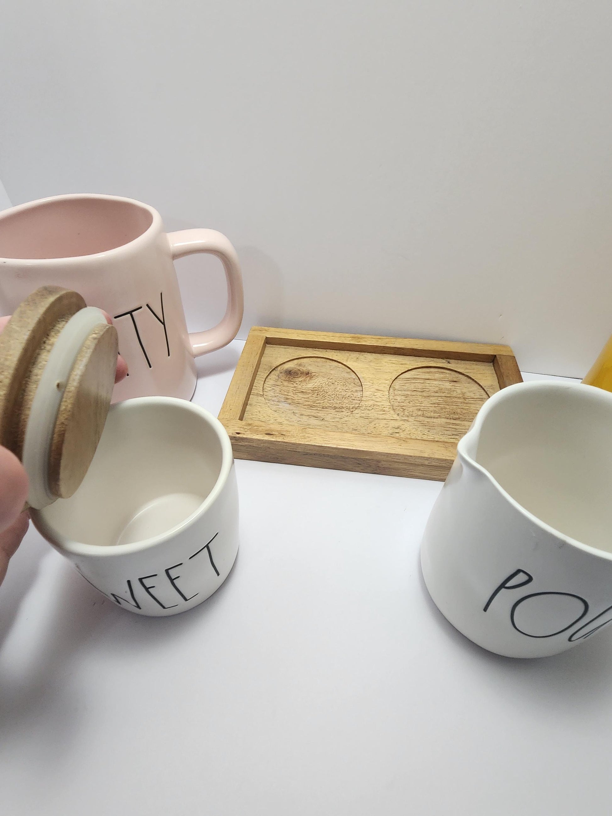 Rae Dunn Pottery Coffee Mugs - Positive Vibes - Sunflowers - Sunshine - Rae Dunn - Mugs - Coffee Mugs - Namaste - Yoga - Gift Mugs