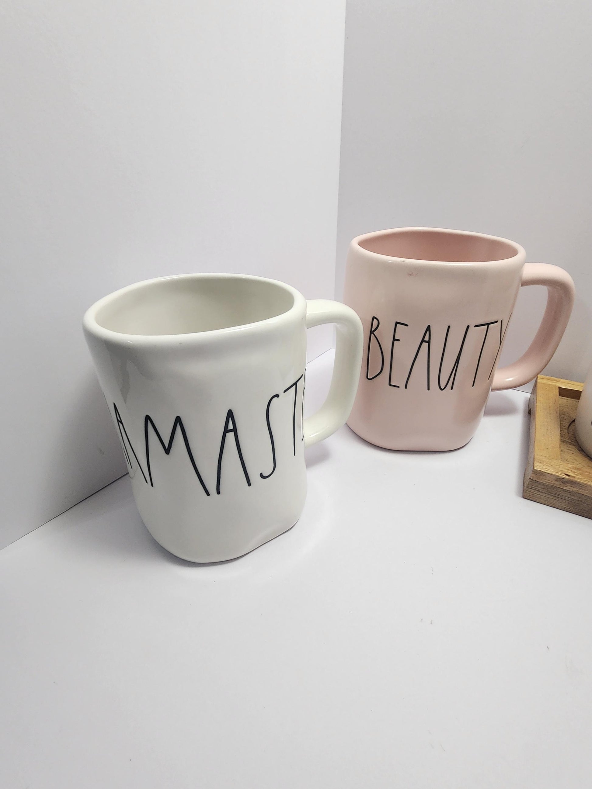 Rae Dunn Pottery Coffee Mugs - Positive Vibes - Sunflowers - Sunshine - Rae Dunn - Mugs - Coffee Mugs - Namaste - Yoga - Gift Mugs