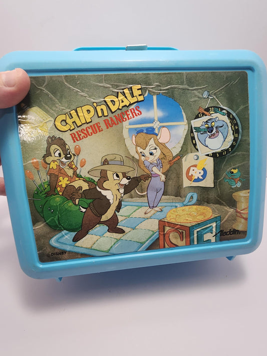 Chip And Dale Rescue Rangers Vintage 1990s Aladdin Lunchbox - Lunch Box - Lunchbox - Aladdin Lunchbox - Chipmunks - Rescue Rangers
