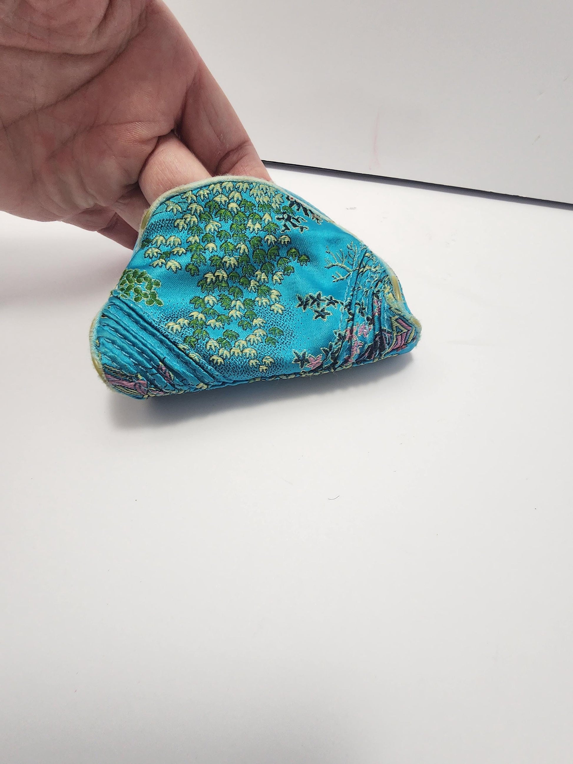 Turquoise Silk Indian Tapestry Bag - Bags - Silk Bag - Turquoise - Womens Bag - Coin Bag - Coin Purse - Silk Bag