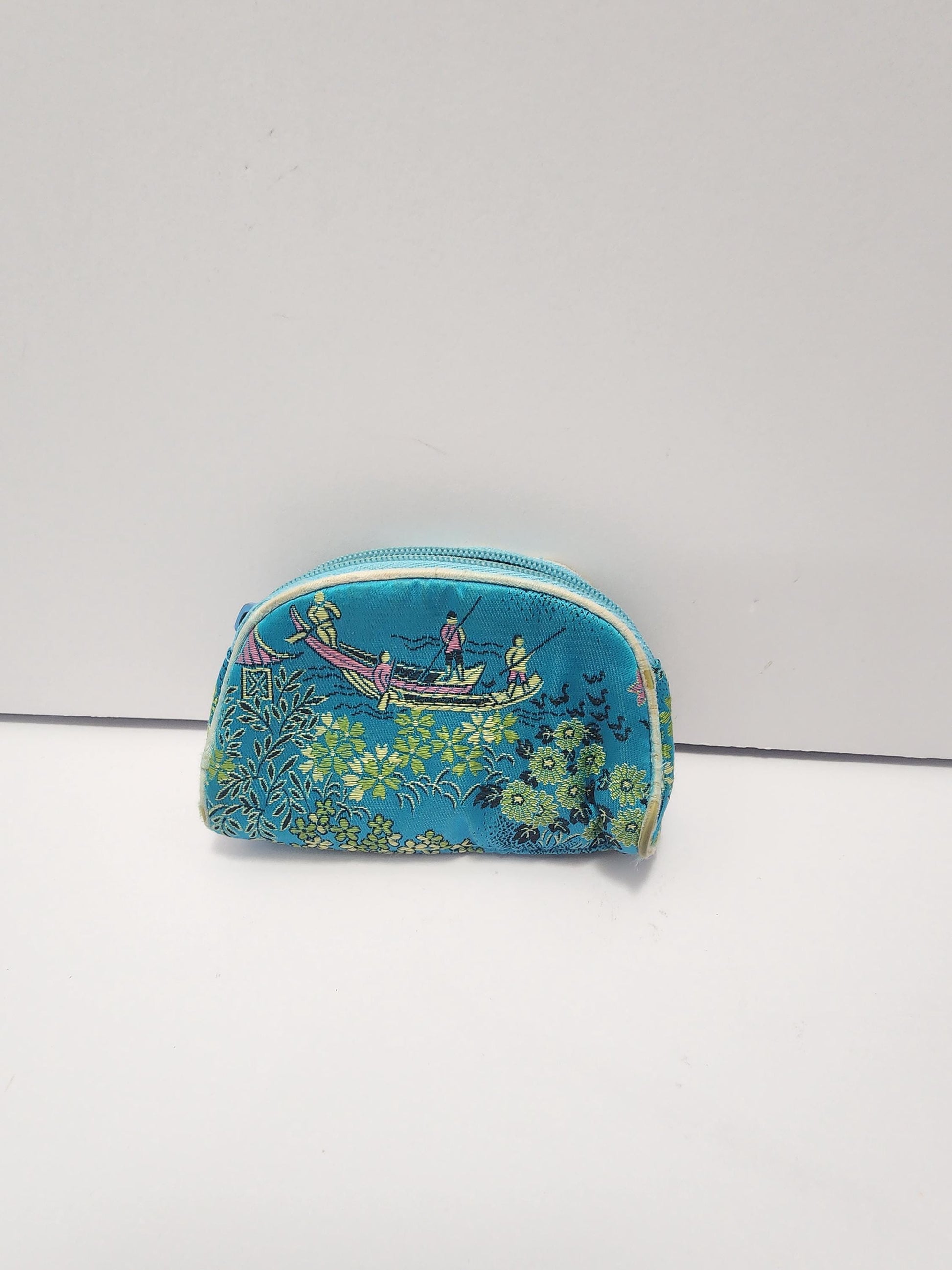 Turquoise Silk Indian Tapestry Bag - Bags - Silk Bag - Turquoise - Womens Bag - Coin Bag - Coin Purse - Silk Bag