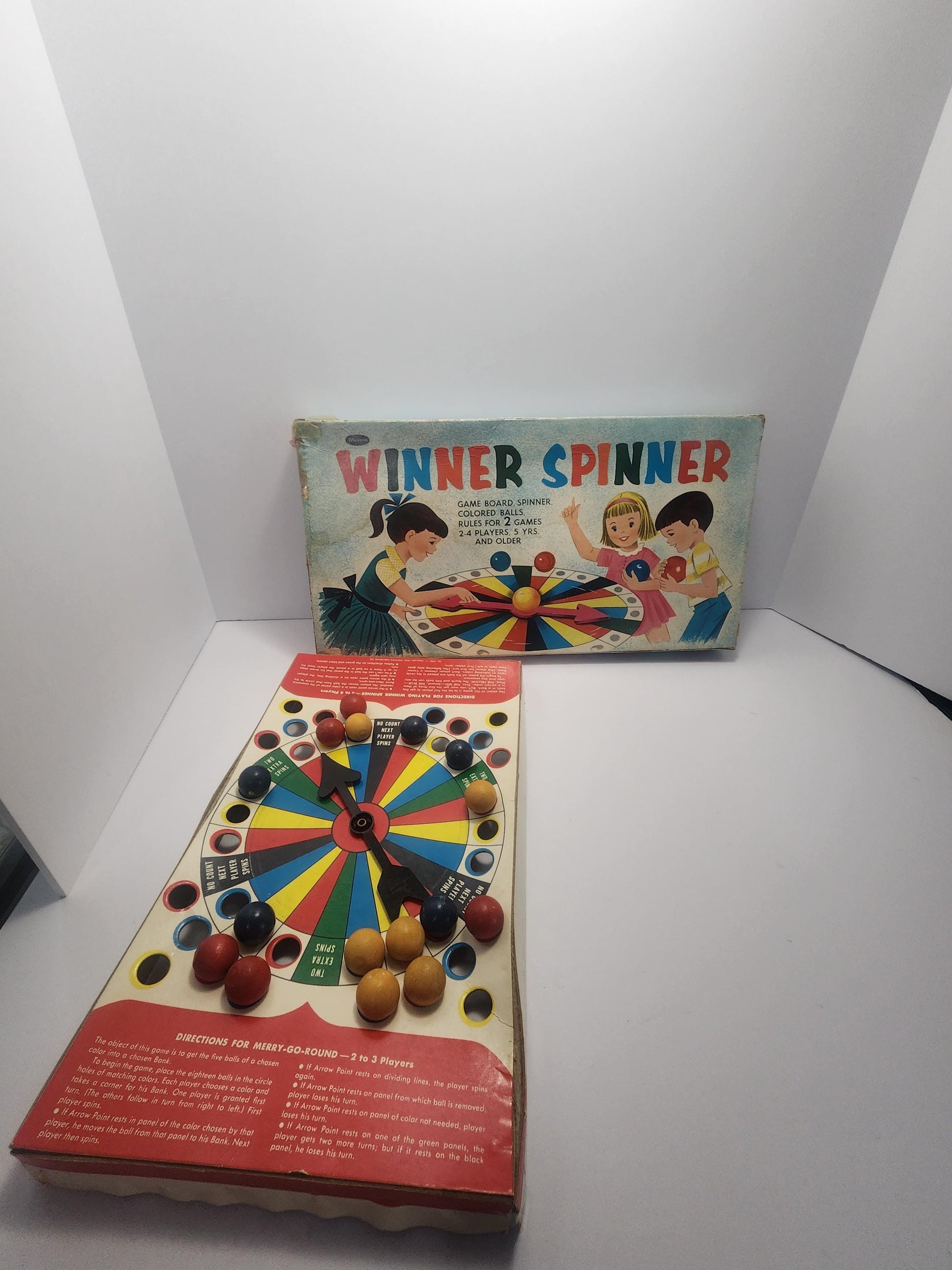 1959 Whitman Winner Spinner Antique Board Game - Whitman - 1950s - Antique Games - Games - Family Games - Board Games - Winner Spinner