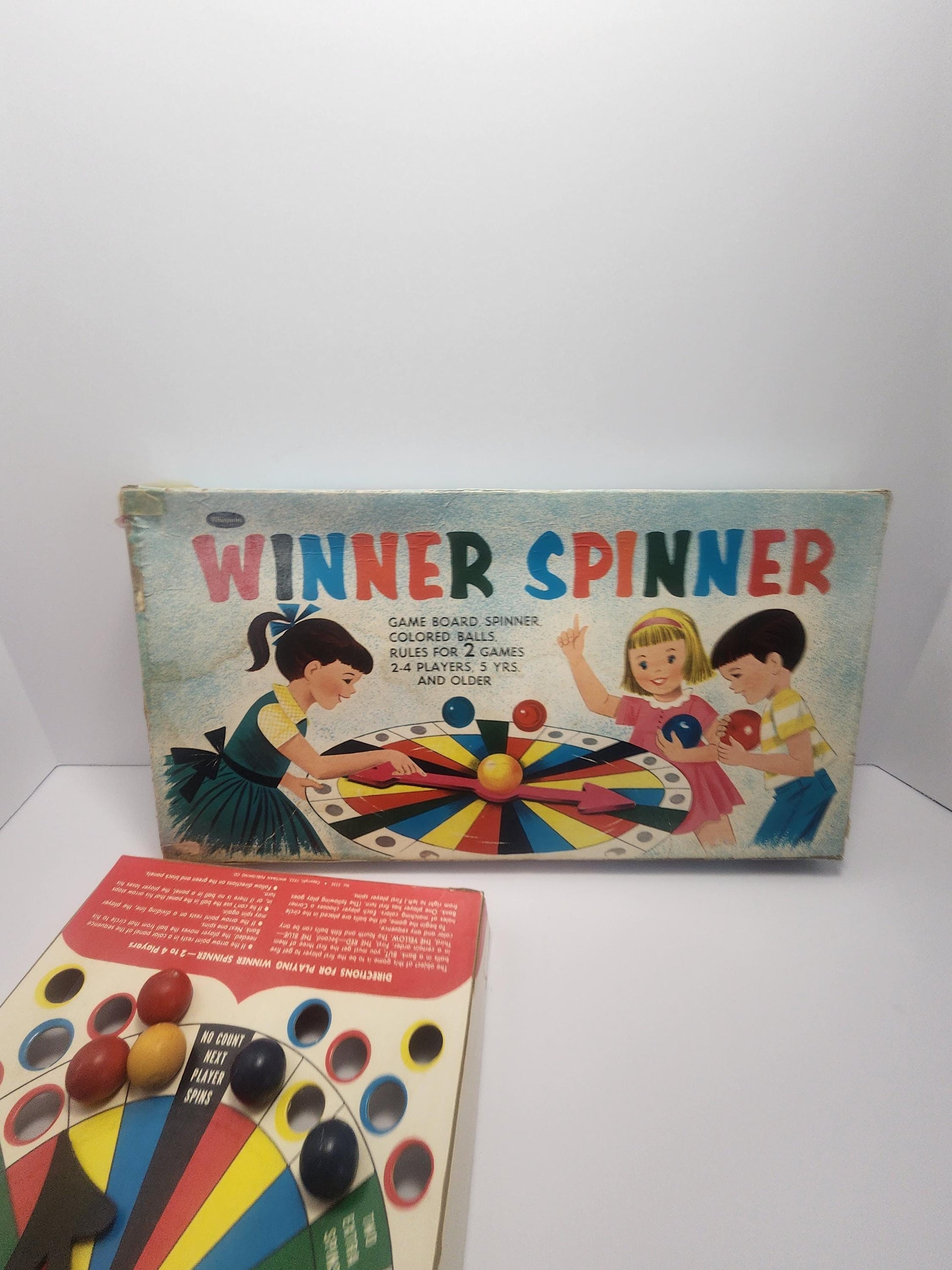 1959 Whitman Winner Spinner Antique Board Game - Whitman - 1950s - Antique Games - Games - Family Games - Board Games - Winner Spinner