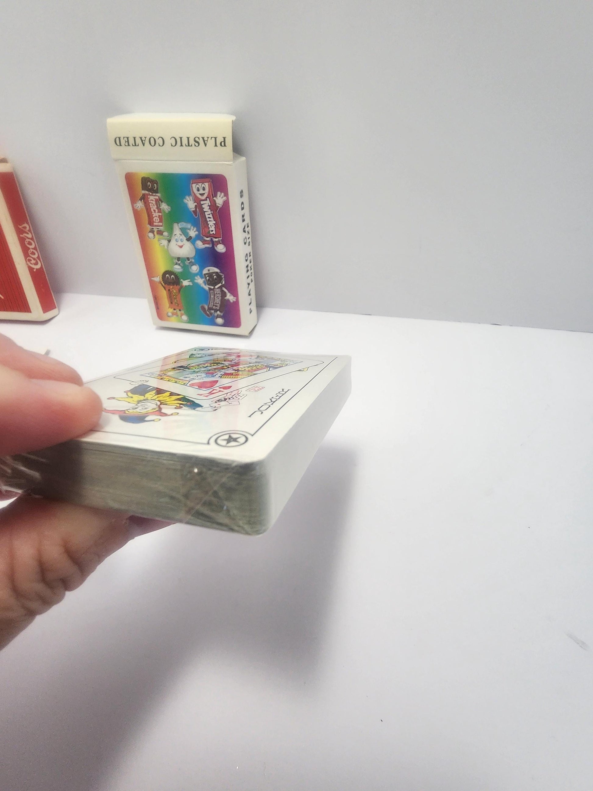 Themed 1990s Vintage Playing Card Decks - Cards - Card Decks - Playing Cards - Candy - Chocolate - Coors - Beer - Twizzlers - Advertisments