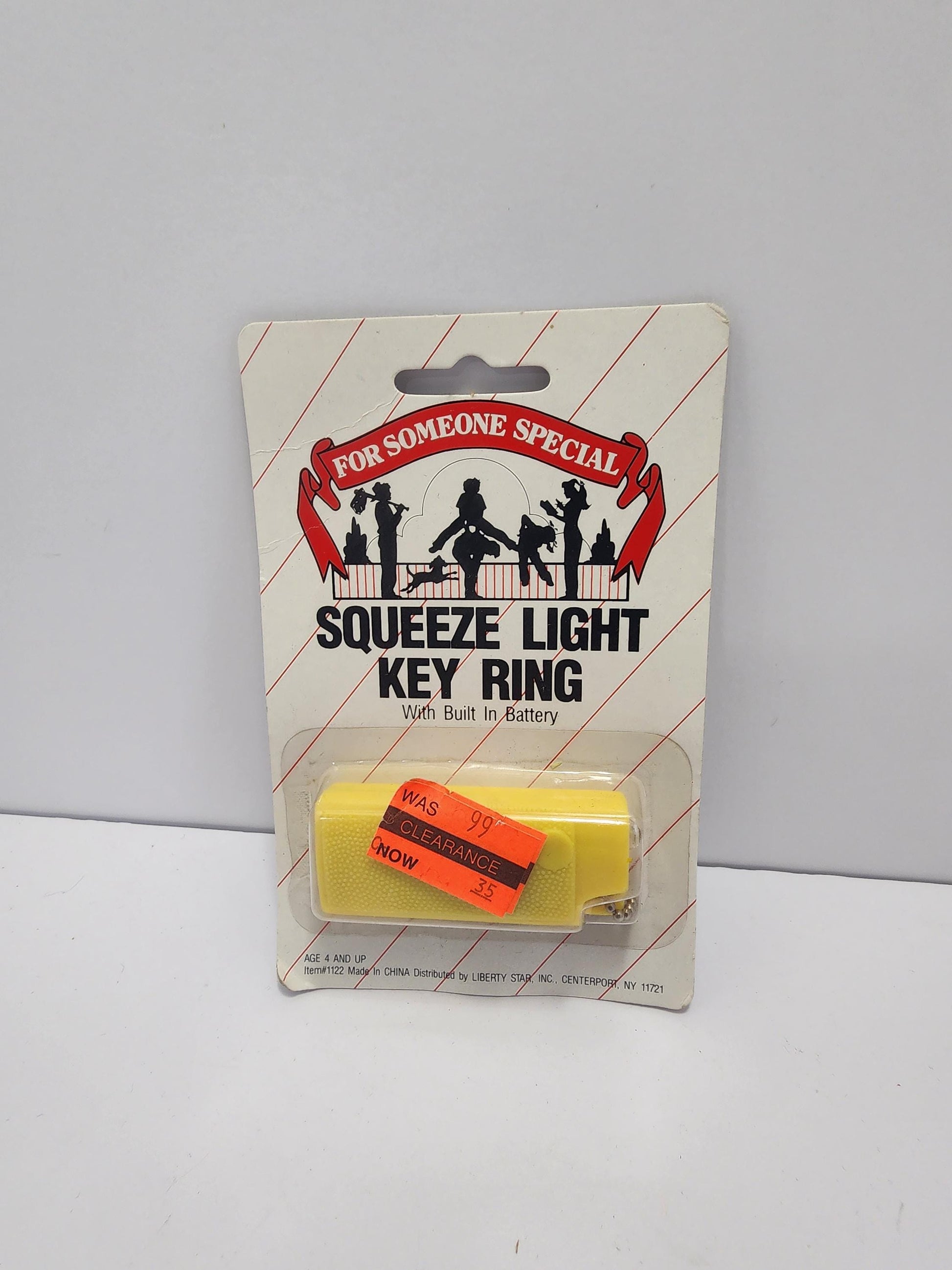 Vintage 1990s Key Squeeze Light Key Ring - Keys - Keychain - Key Chains - Lights - Accessories - Flash Light
