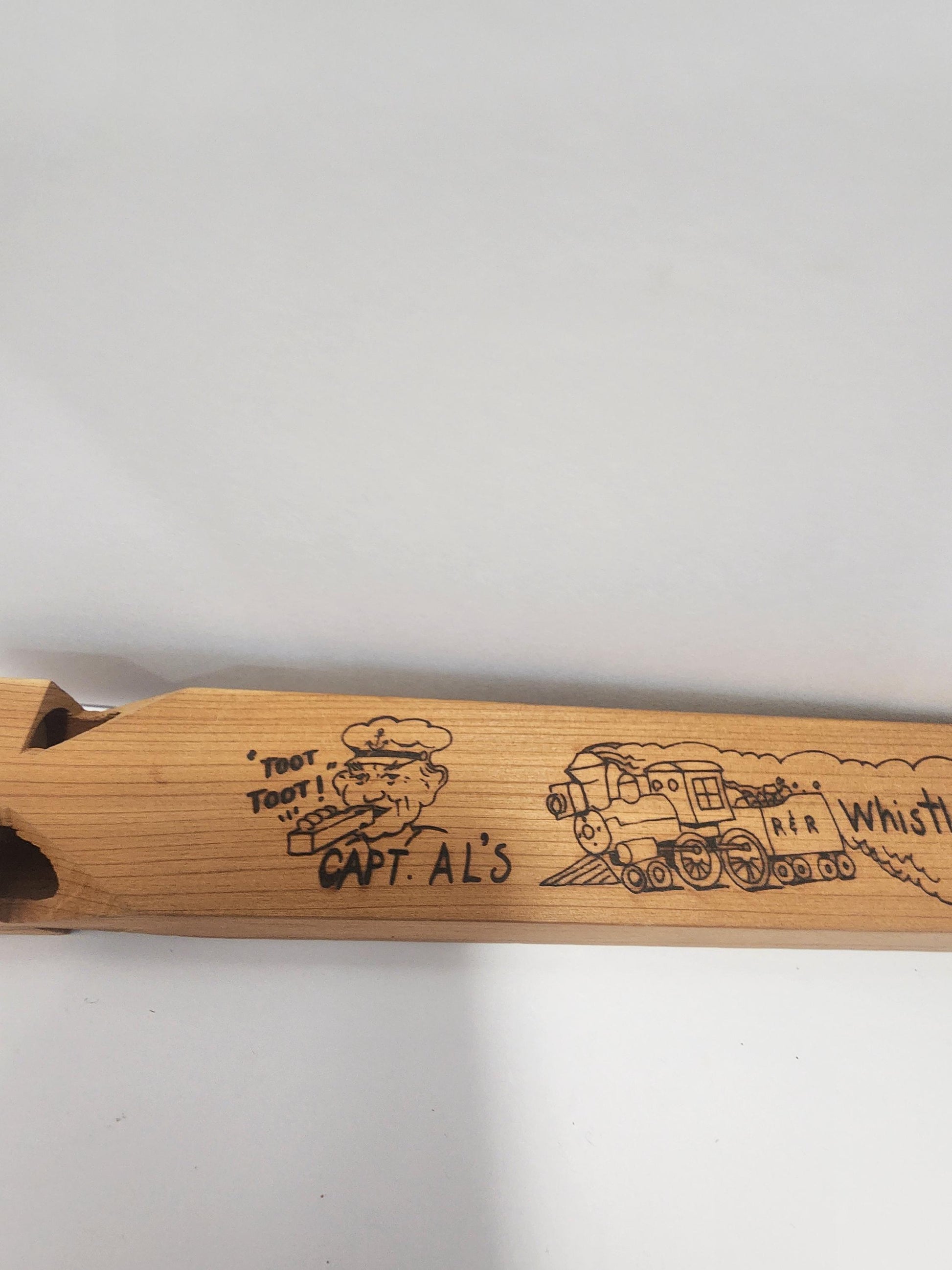 Wooden Hand Carved Train Horn Pretend Play Noise Maker - Noise Maker - Trains - Train Horn - Music - Band - Musical Instruments - Train Toys