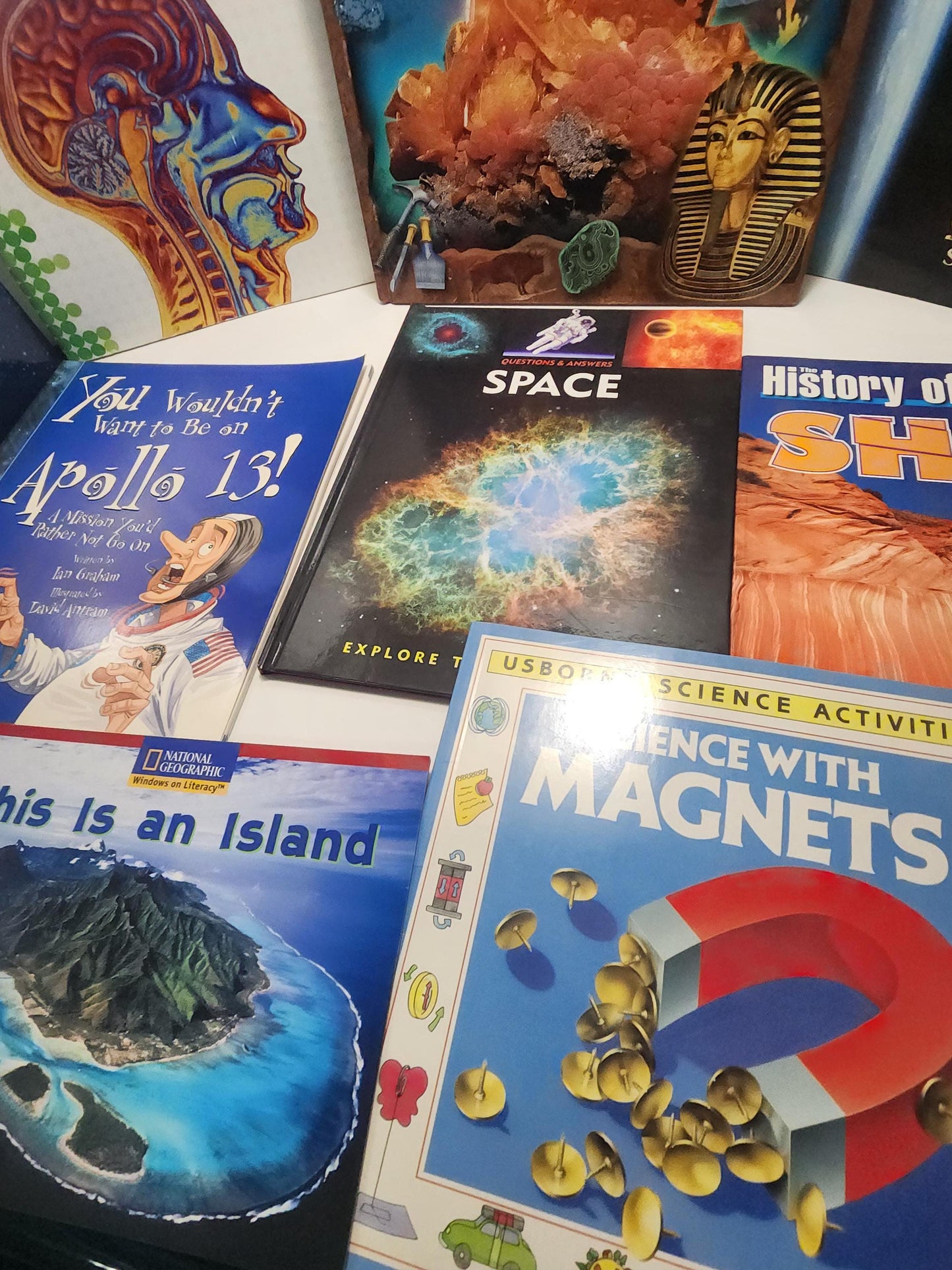 Interactive Science, Space, Minerals Children's Books LOT Of 10 - Minerals - Mineral Books - Space - Science - Science Books - Book Lot