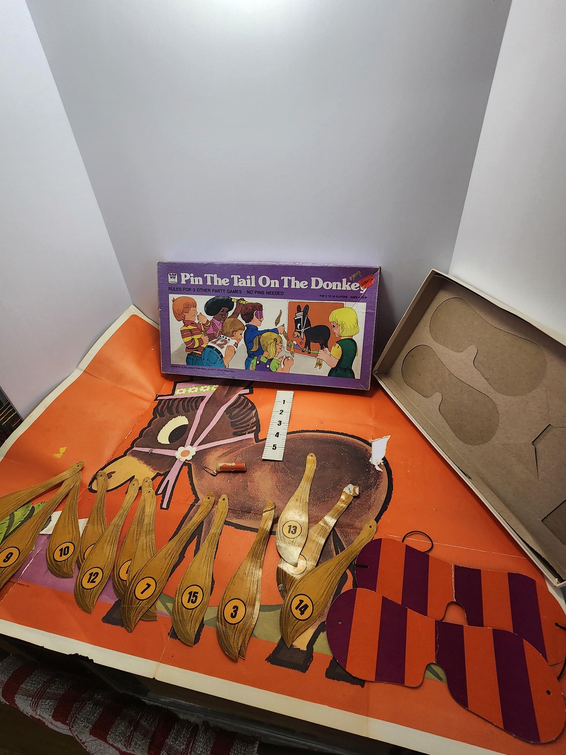 1967 Whitman Pin The Tail On The Donkey Game - Pin The Tail - Donkey - Whitman - Whitman Games - Vintage Games - Board Games - Family Games