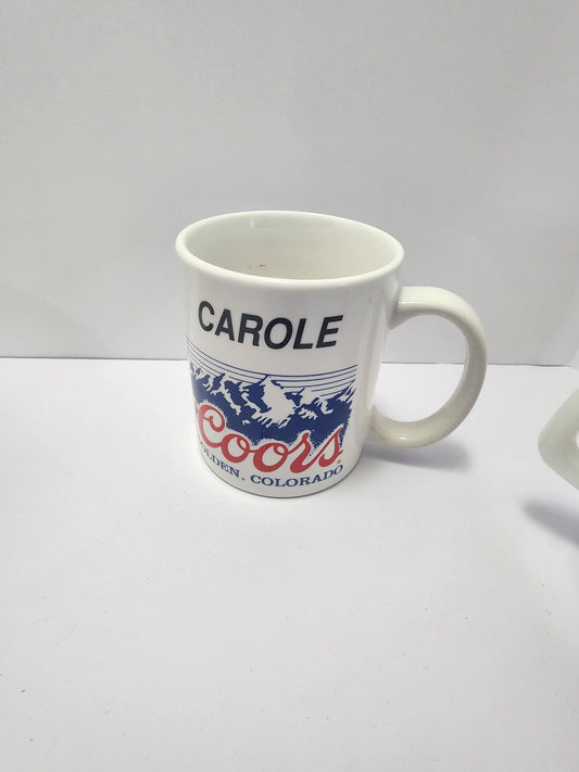 Coors Vintage Coffe Mug Carole - Carol - Carole - Coors - Coors Mug - Mugs - Gift Mugs - Coffee Mugs - Beer - Advertisements