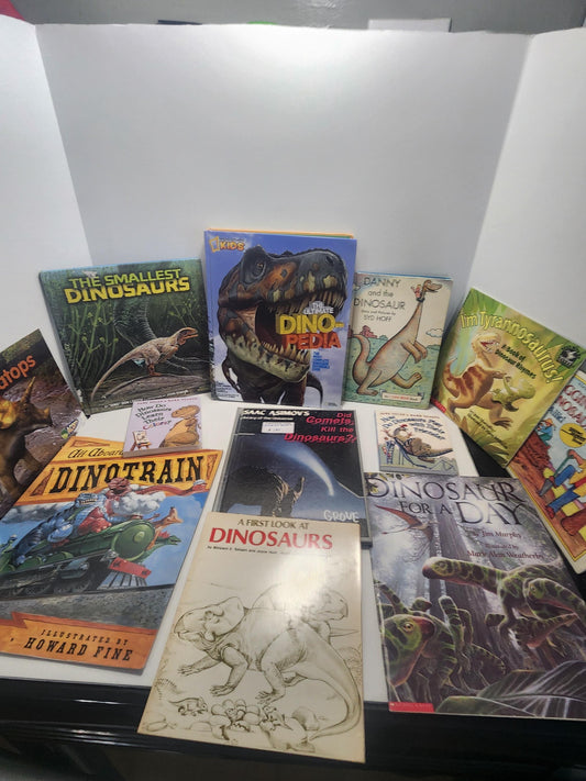 HUGE LOT Of Dinosaur Vintage Children's Books - Books - Dinosaurs - Dinosaur Gift - Dinosaur Books - Educational Books - Animals - Scholasti